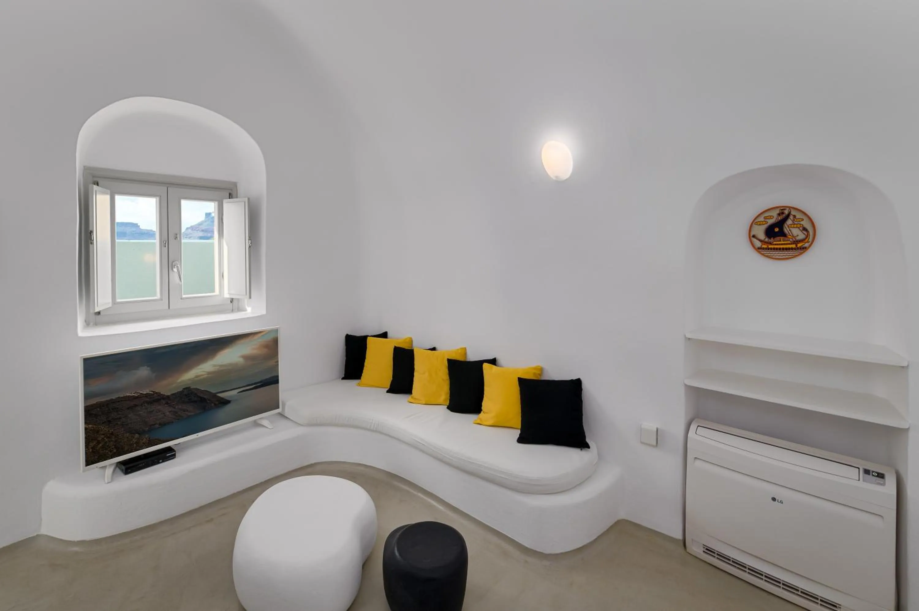 Seating area in Trieris Villa & Suites