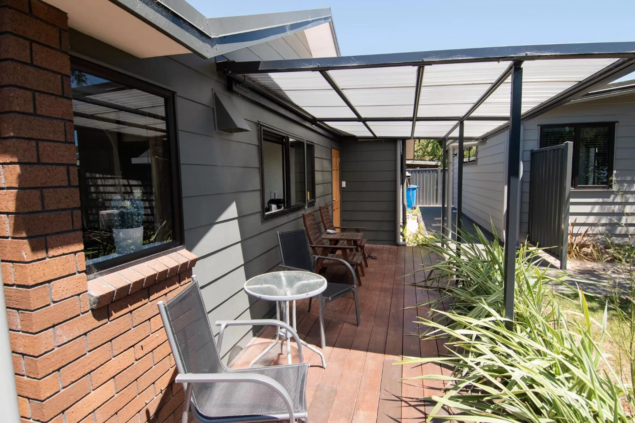 Patio in Middle Park Motel
