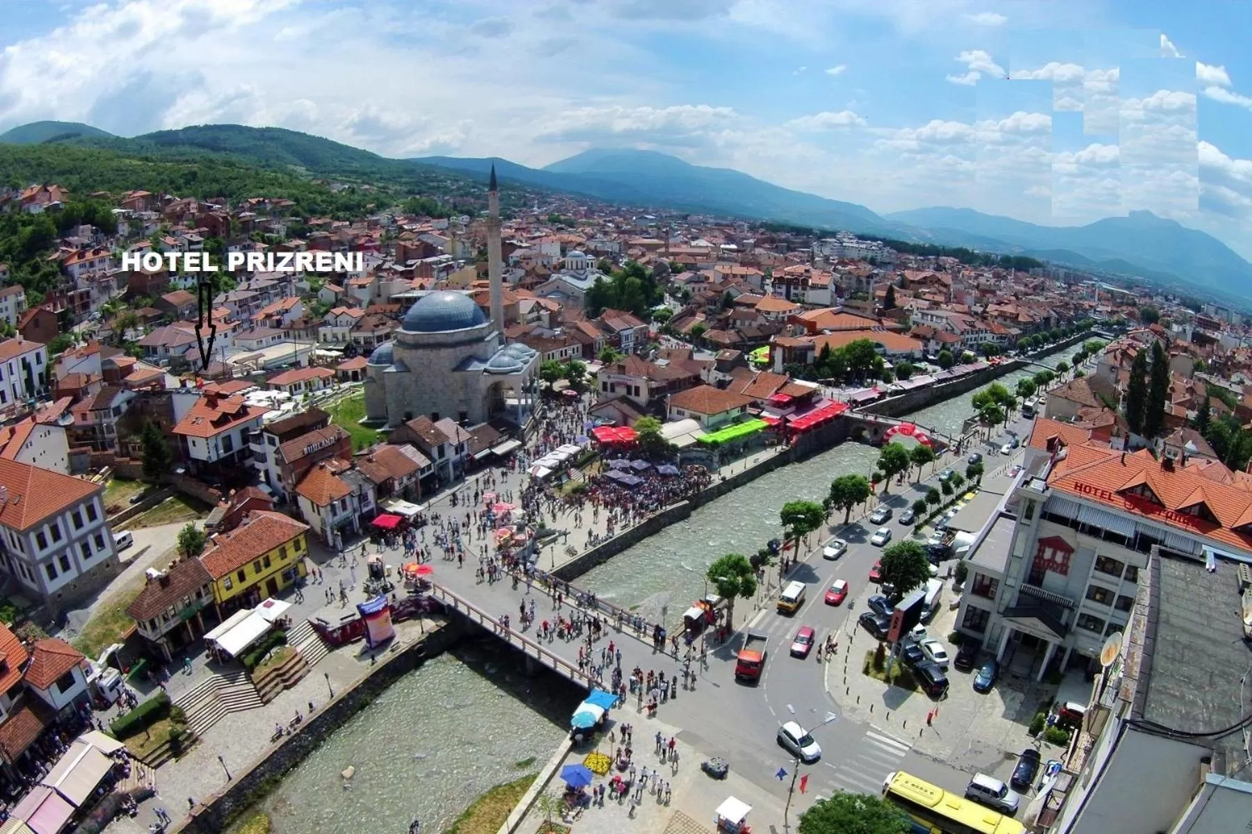 On site, Bird's-eye View in Hotel Prizreni