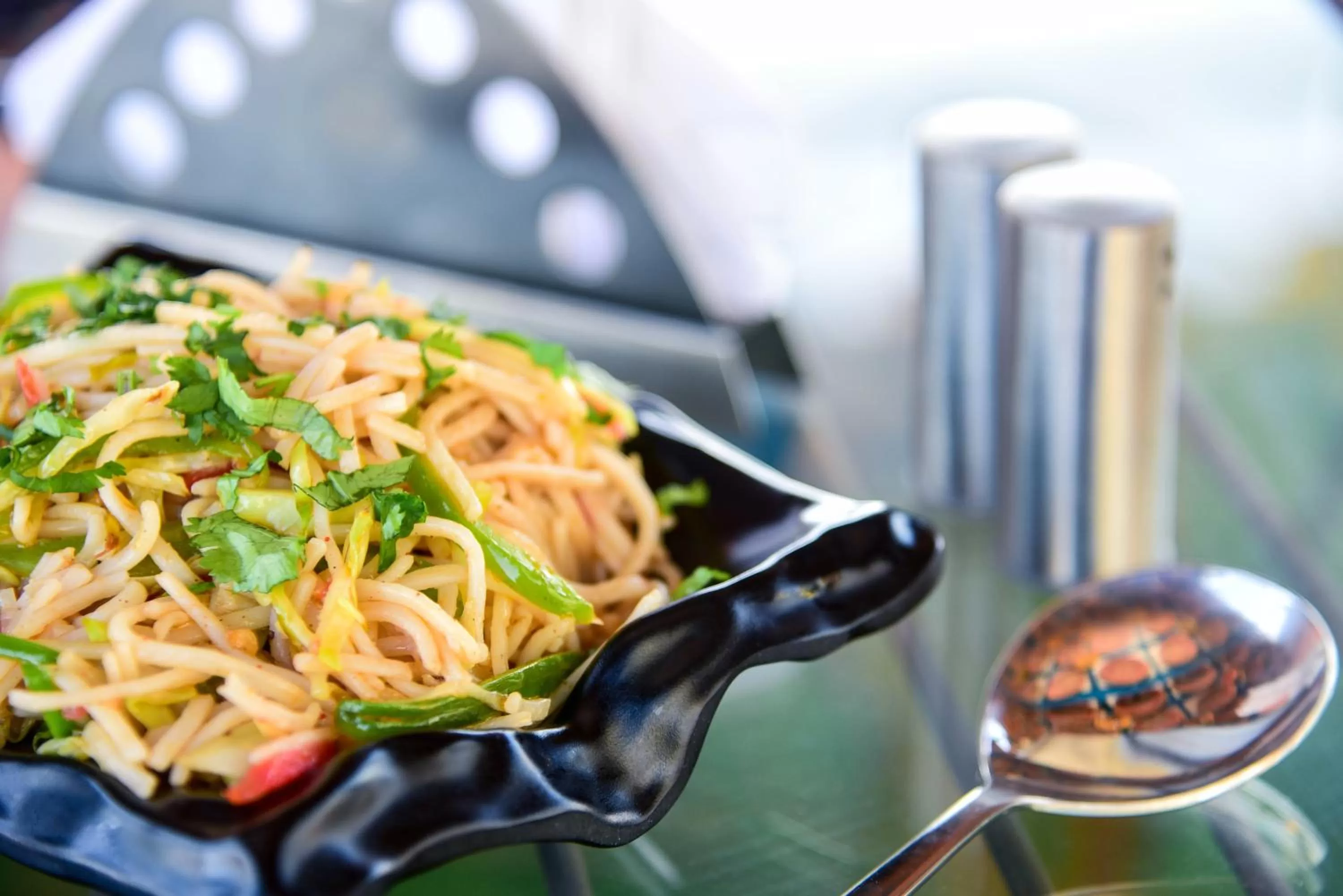 Food close-up in Hotel Casa by the lake
