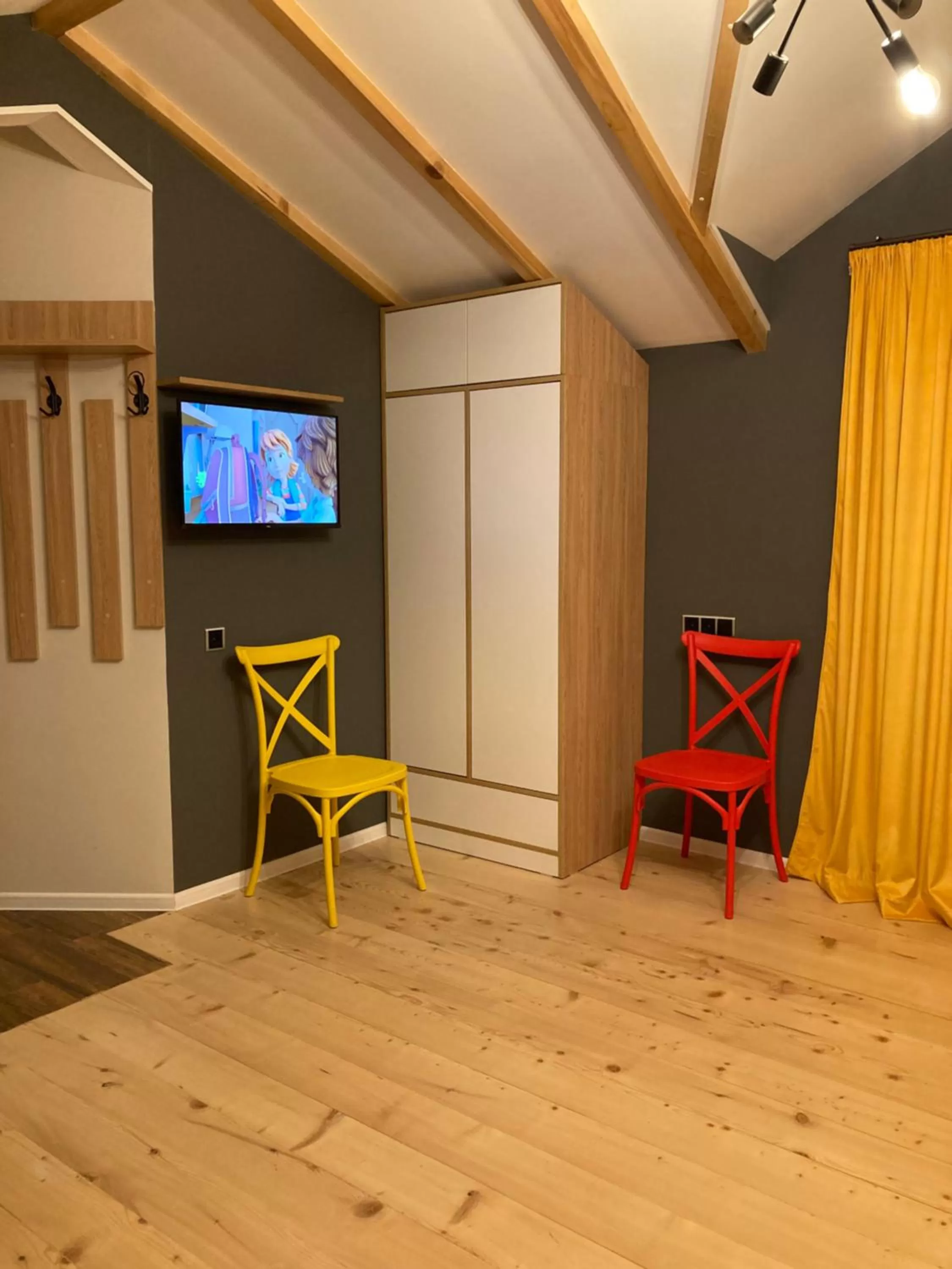 TV/Entertainment Center in Borjomi Yellow Hotel