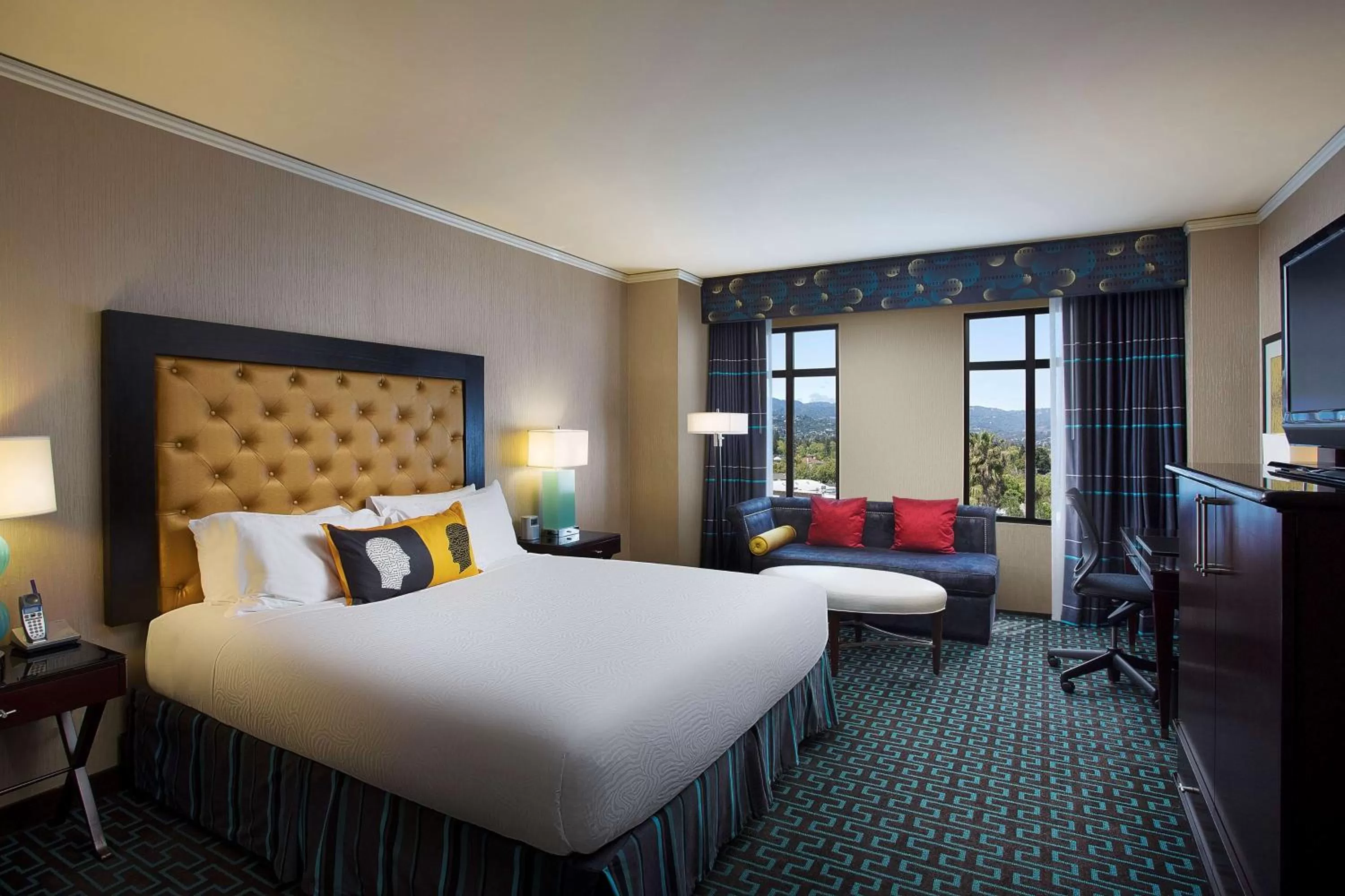 Bed in Juniper Hotel Cupertino, Curio Collection by Hilton