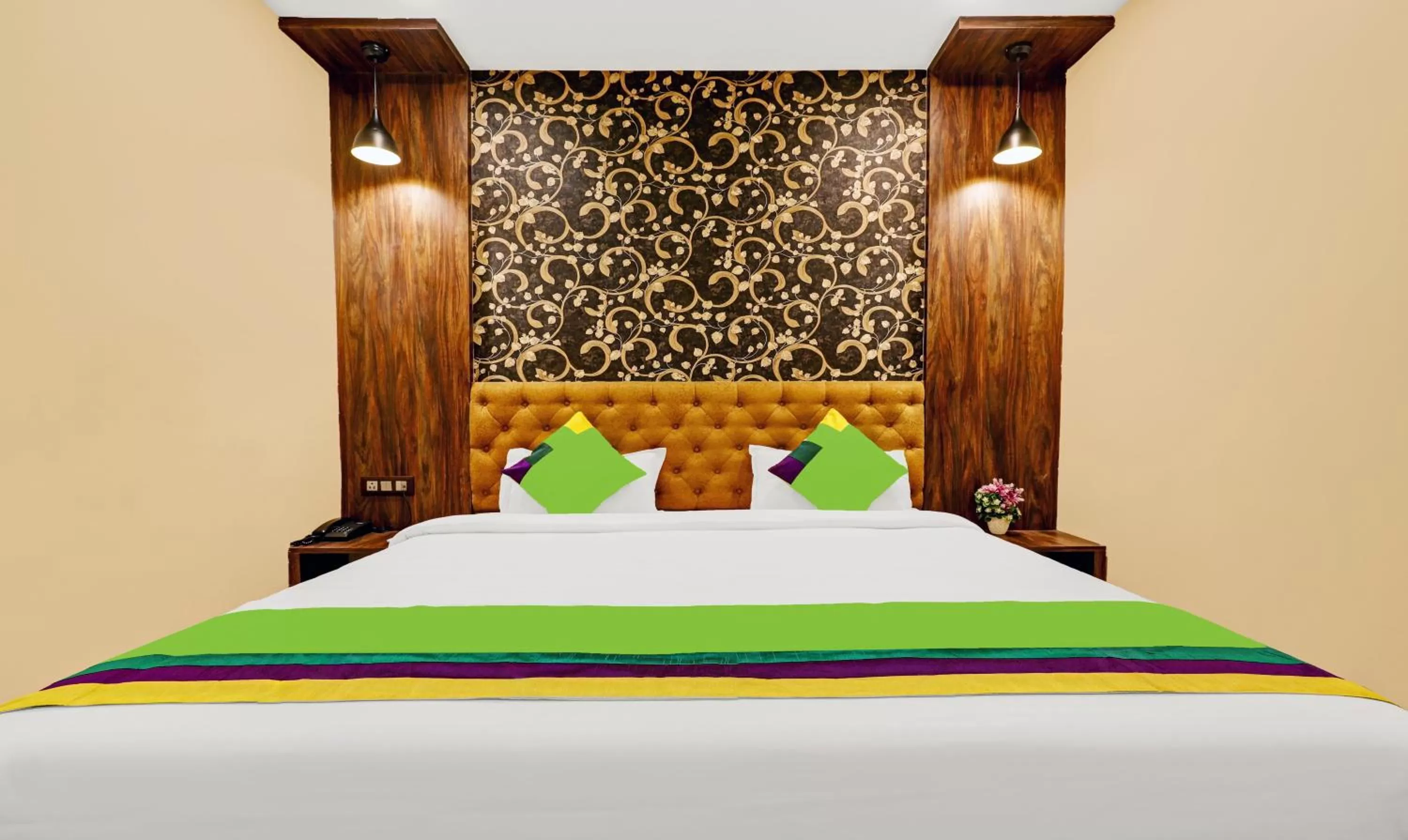 Bedroom, Bed in Treebo Spring Brook