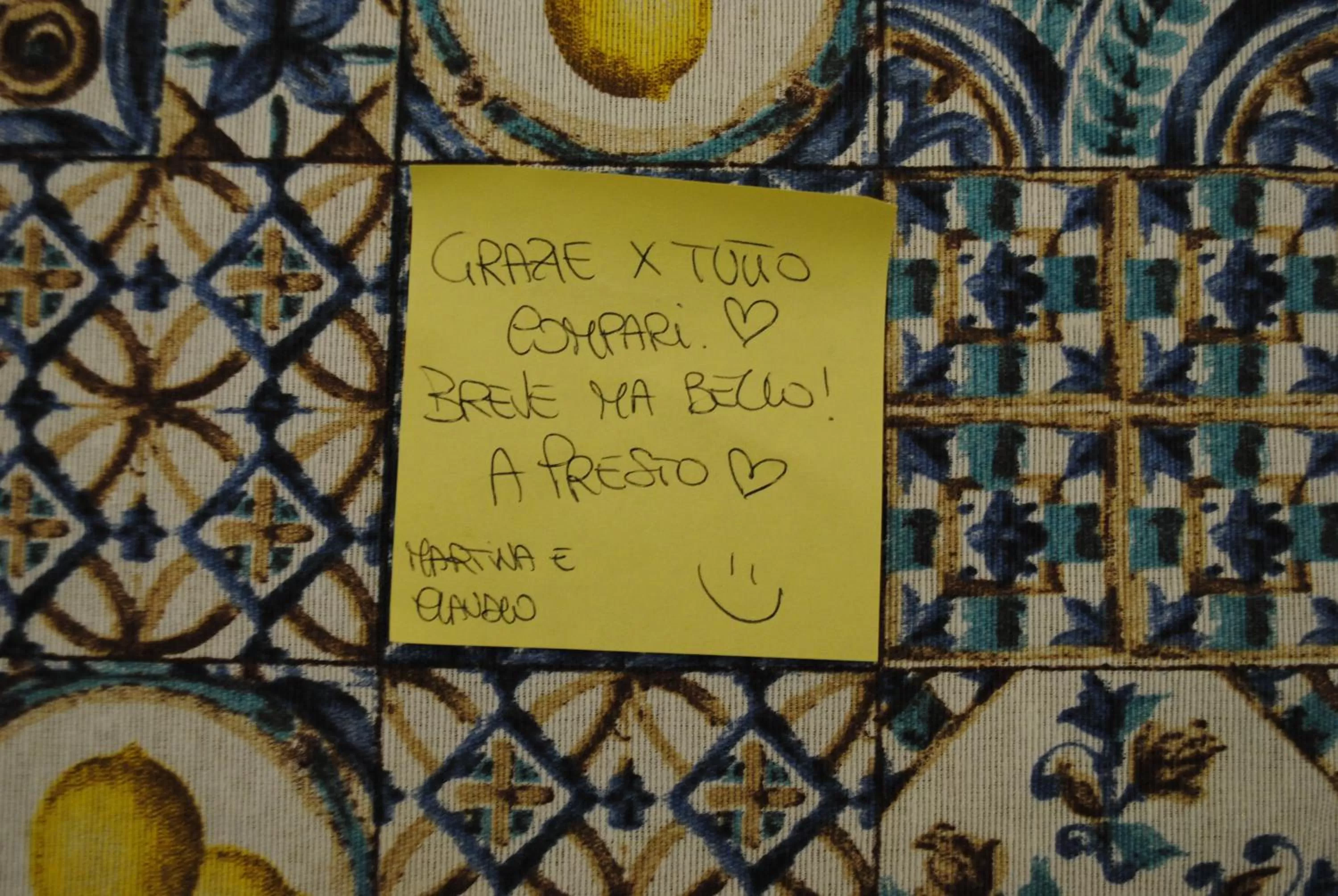 Text overlay in B&B Palazzo Sant'Alfano