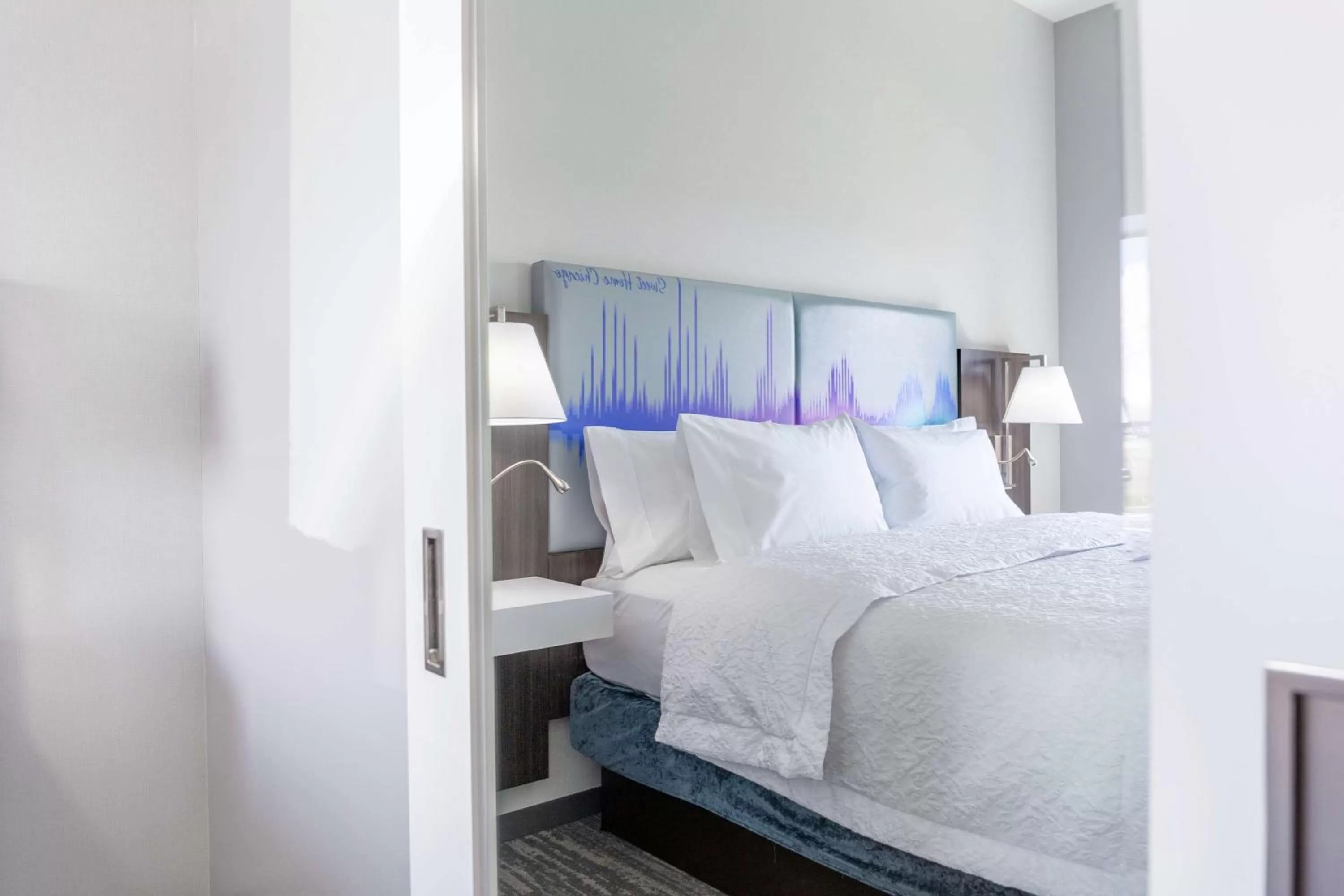 Bed in Hampton Inn & Suites Bridgeview Chicago, Il