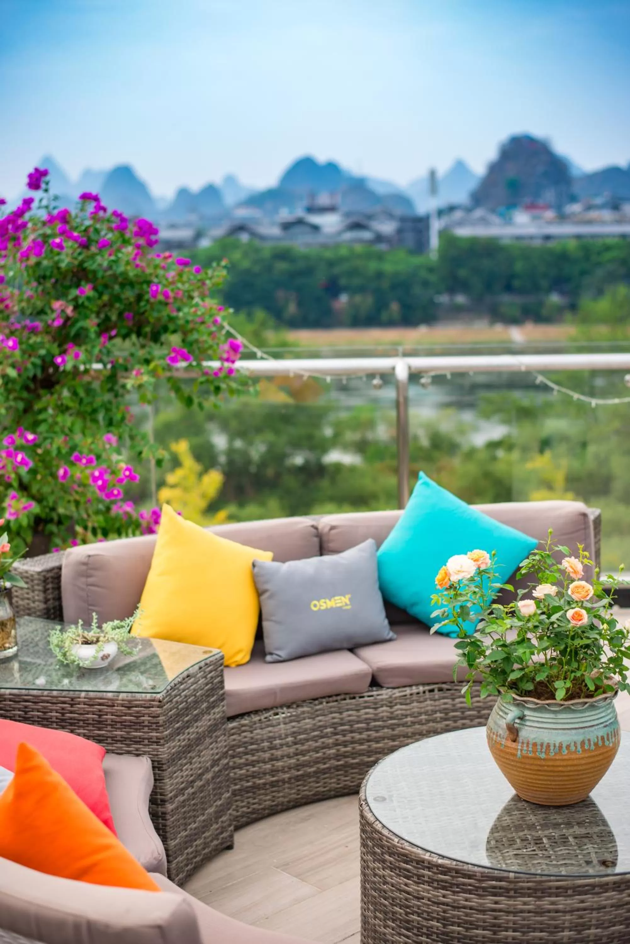 Balcony/Terrace in Li River Resort Villa Hotel