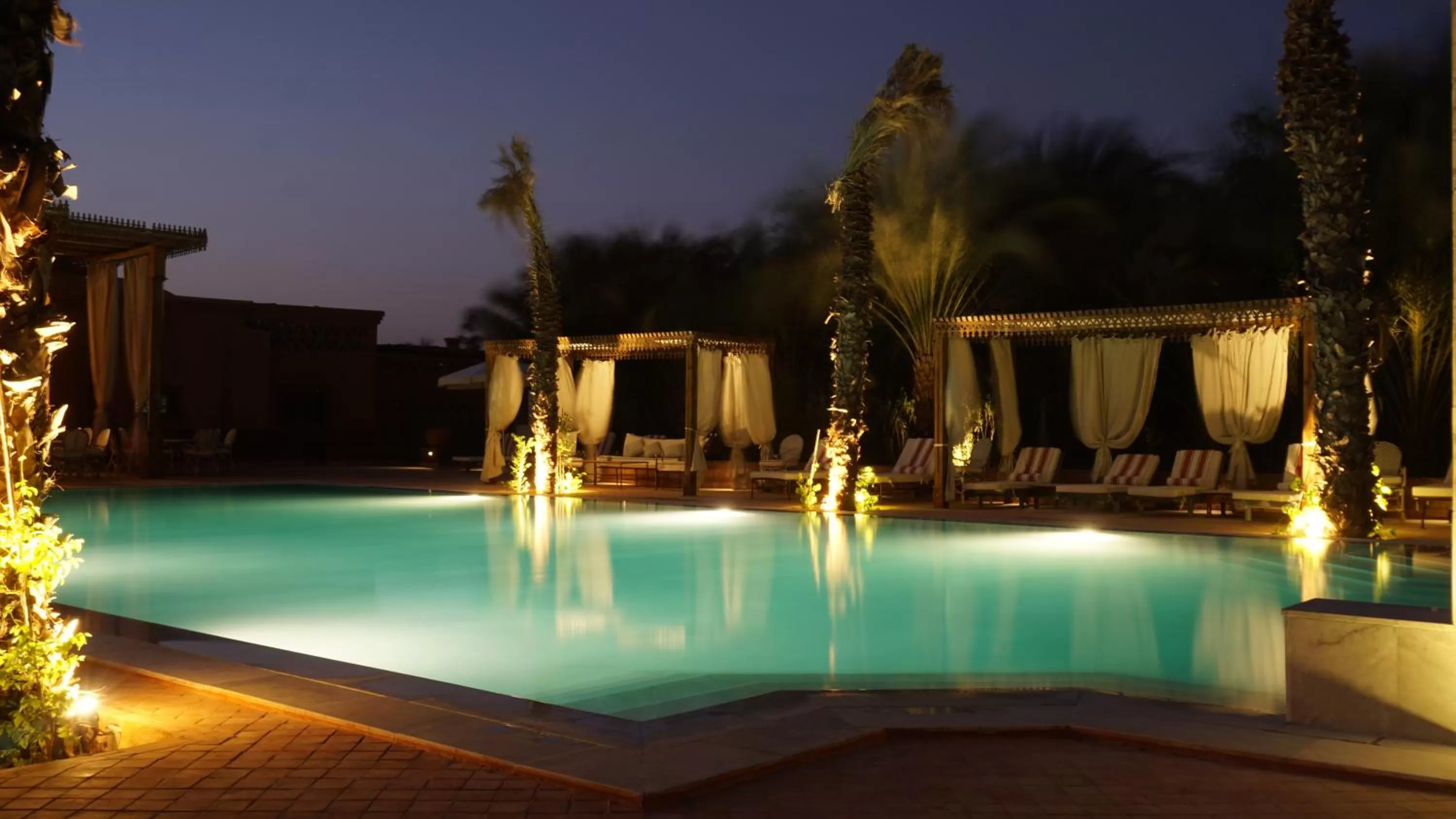 Pool view in Al Moudira Hotel