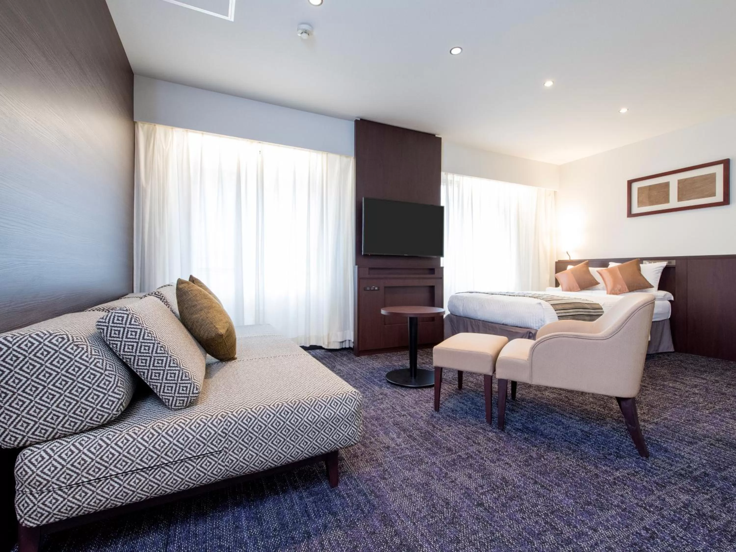 Photo of the whole room, Bed in HOTEL MYSTAYS Fukuoka Tenjin