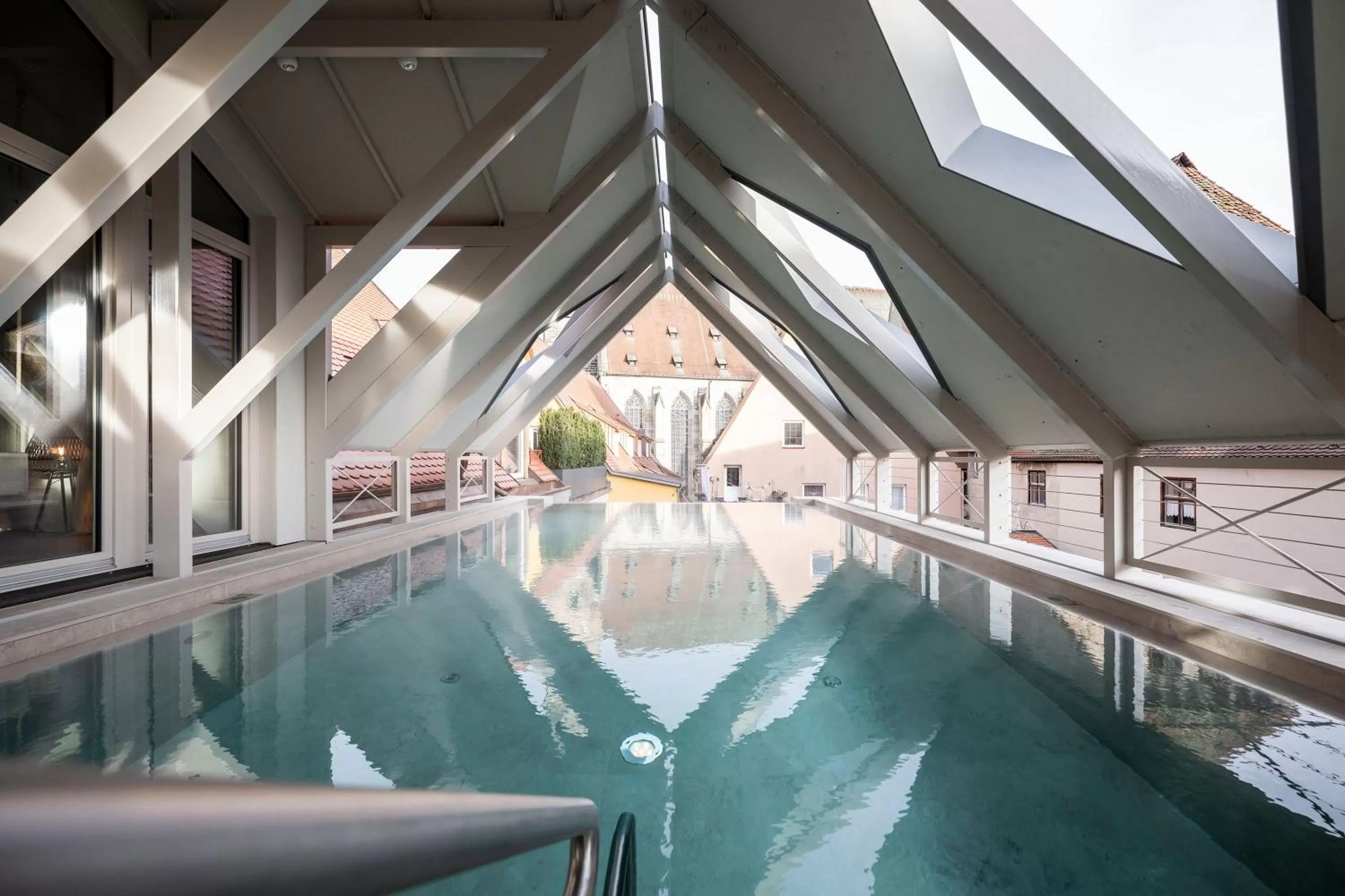 Pool view in HOTEL & SPA Goldene Rose