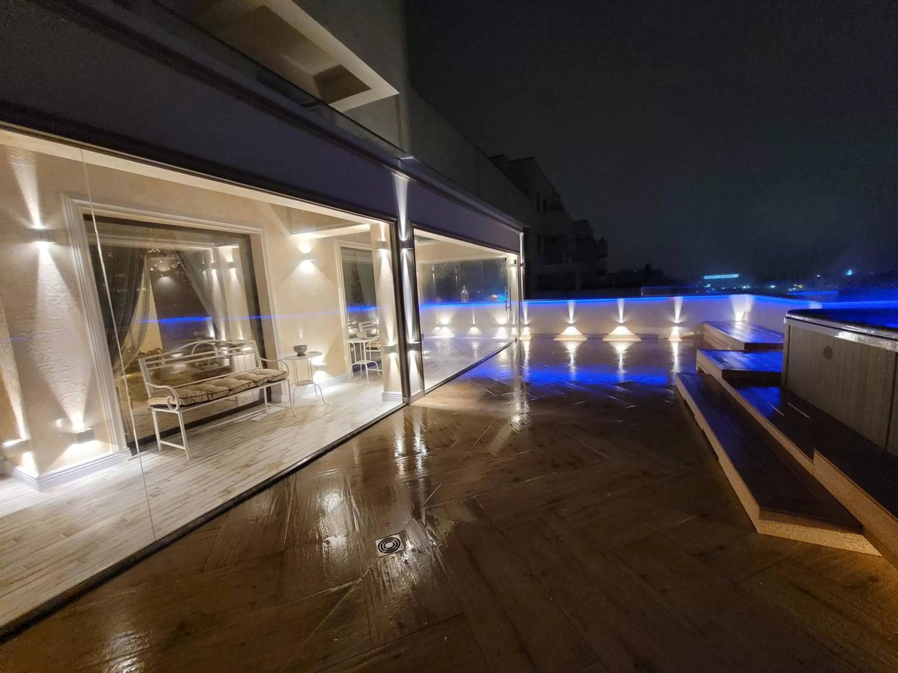 Patio, Swimming Pool in Terrace Suites Iasi