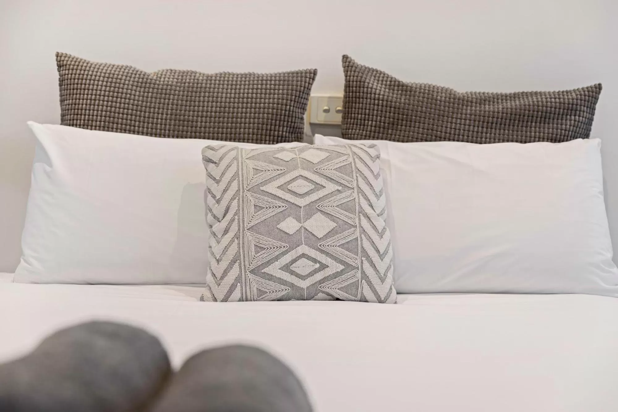 Bed in Moody's Motel