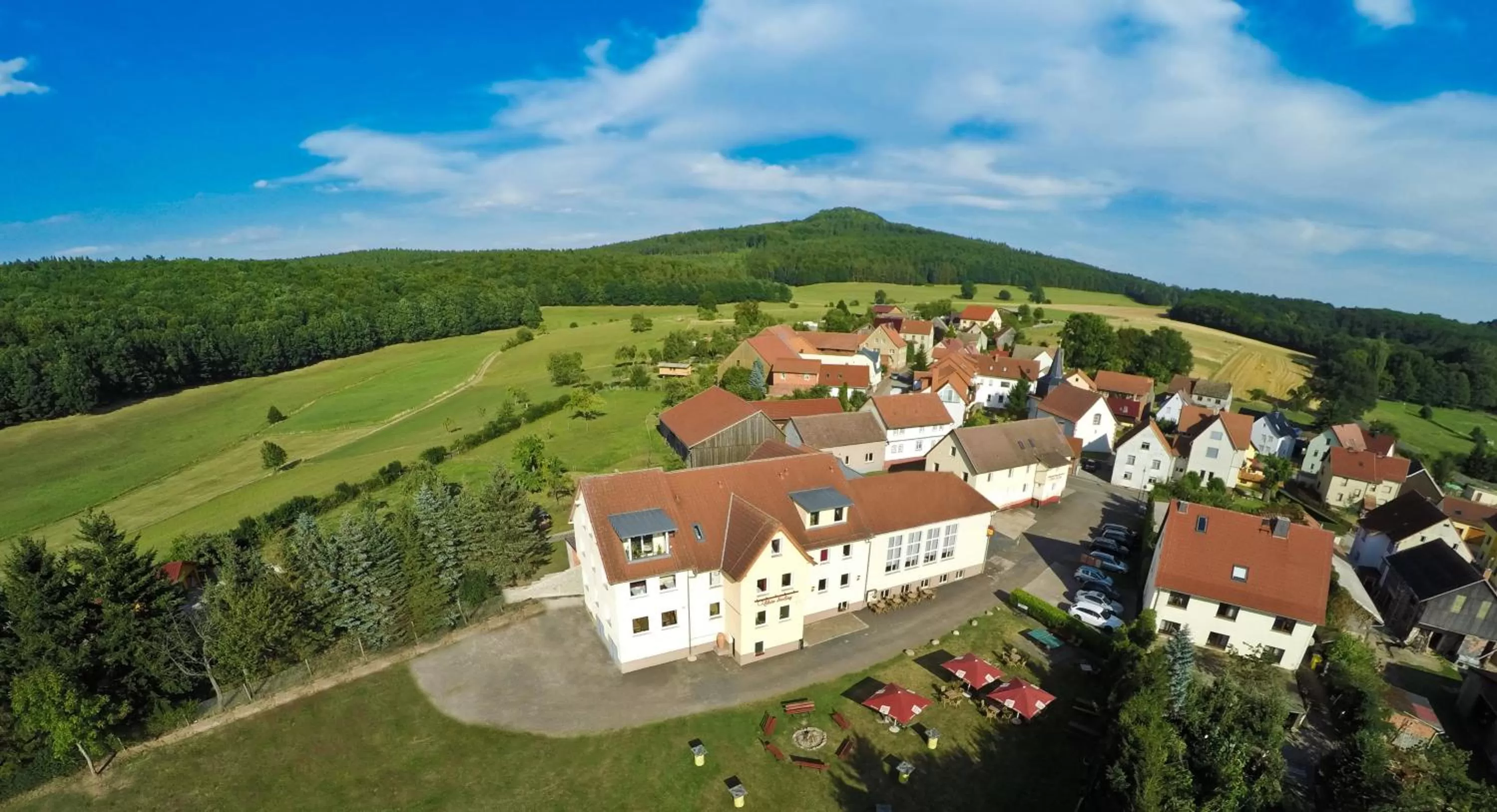 Natural landscape, Bird's-eye View in Familienhotel "Rhön Feeling"