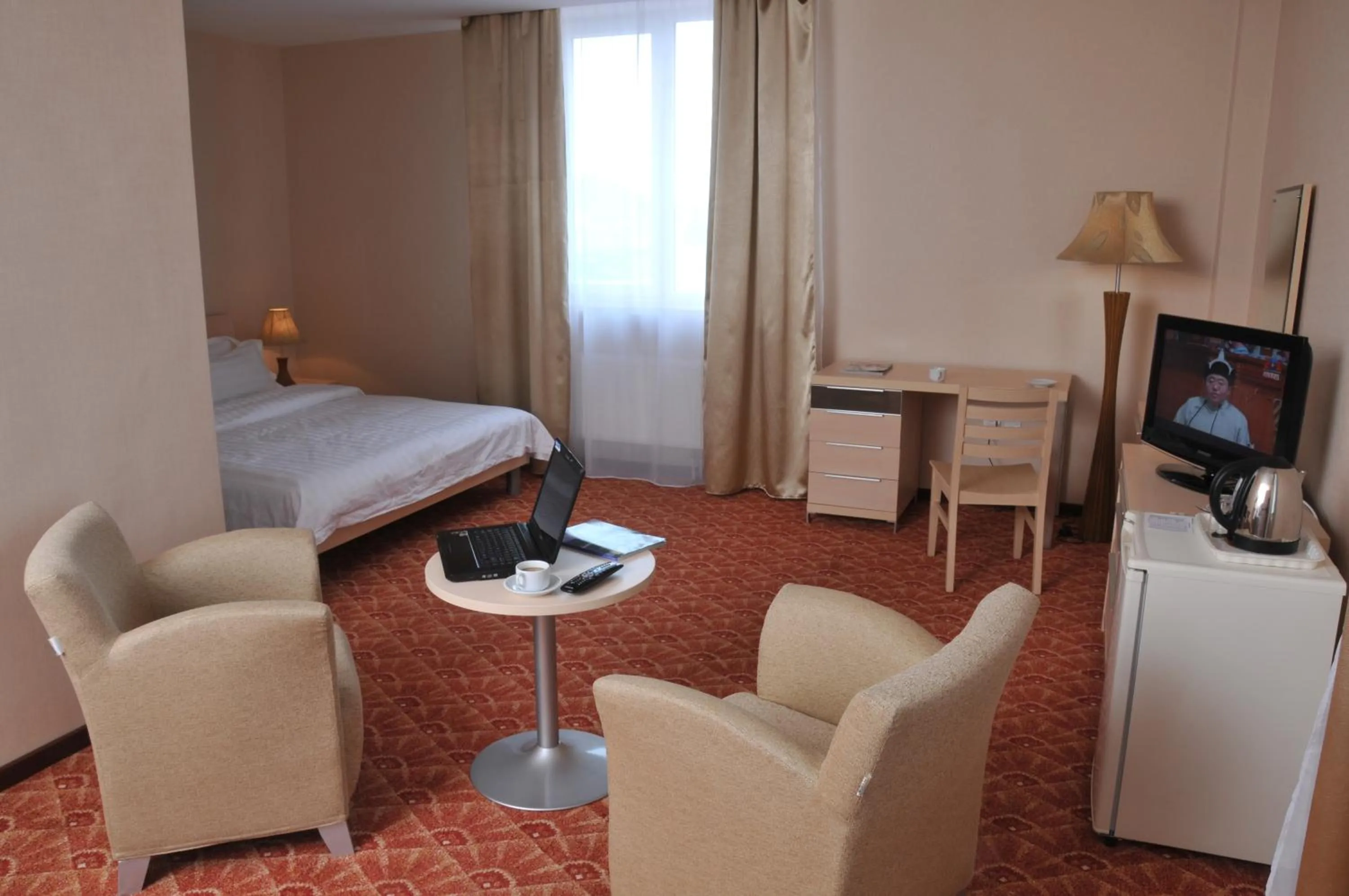 Lounge or bar, Bed in Springs Hotel Ulaanbaatar