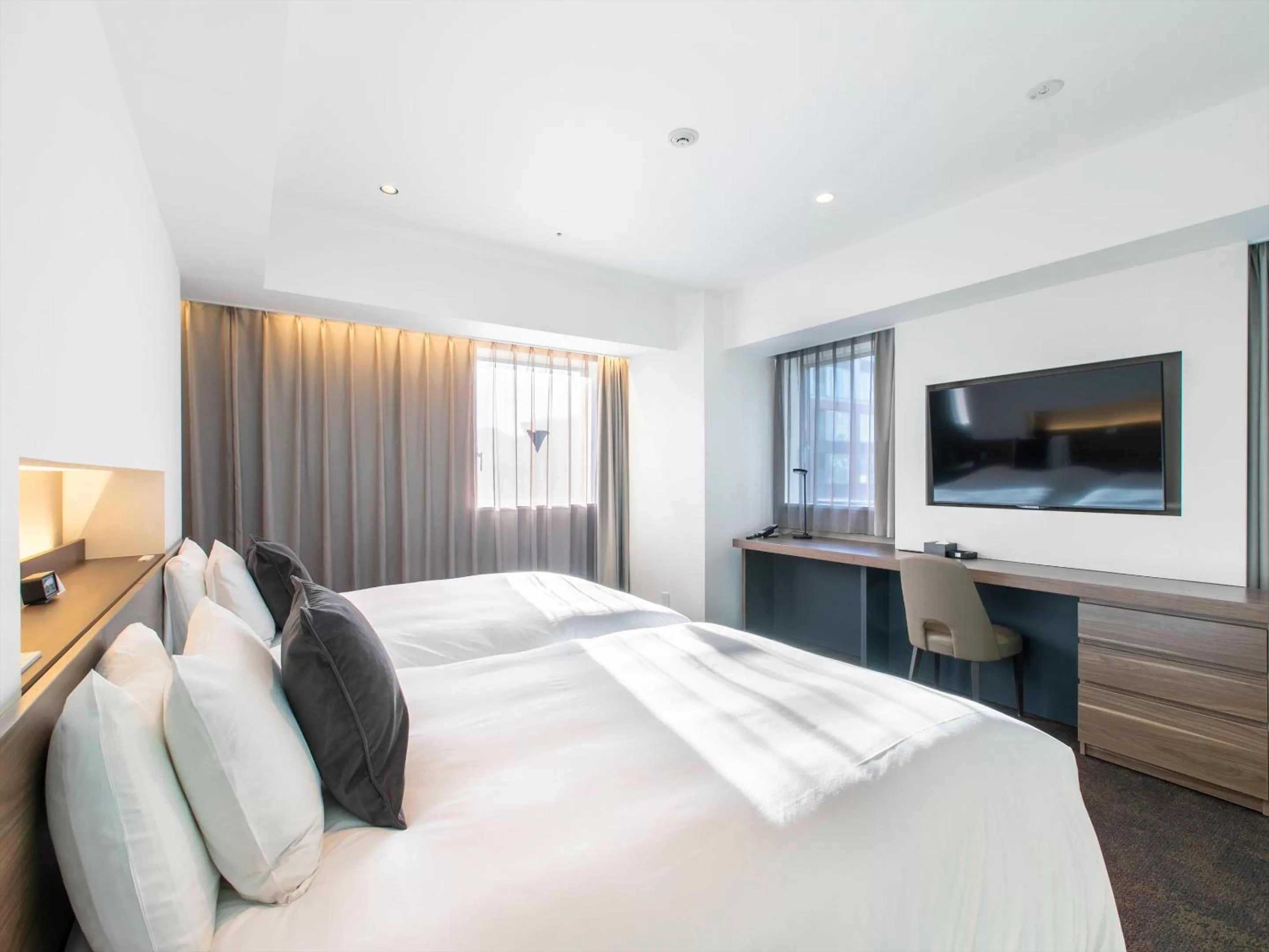 Bed in Tenza Hotel & SKYSPA at Sapporo Central