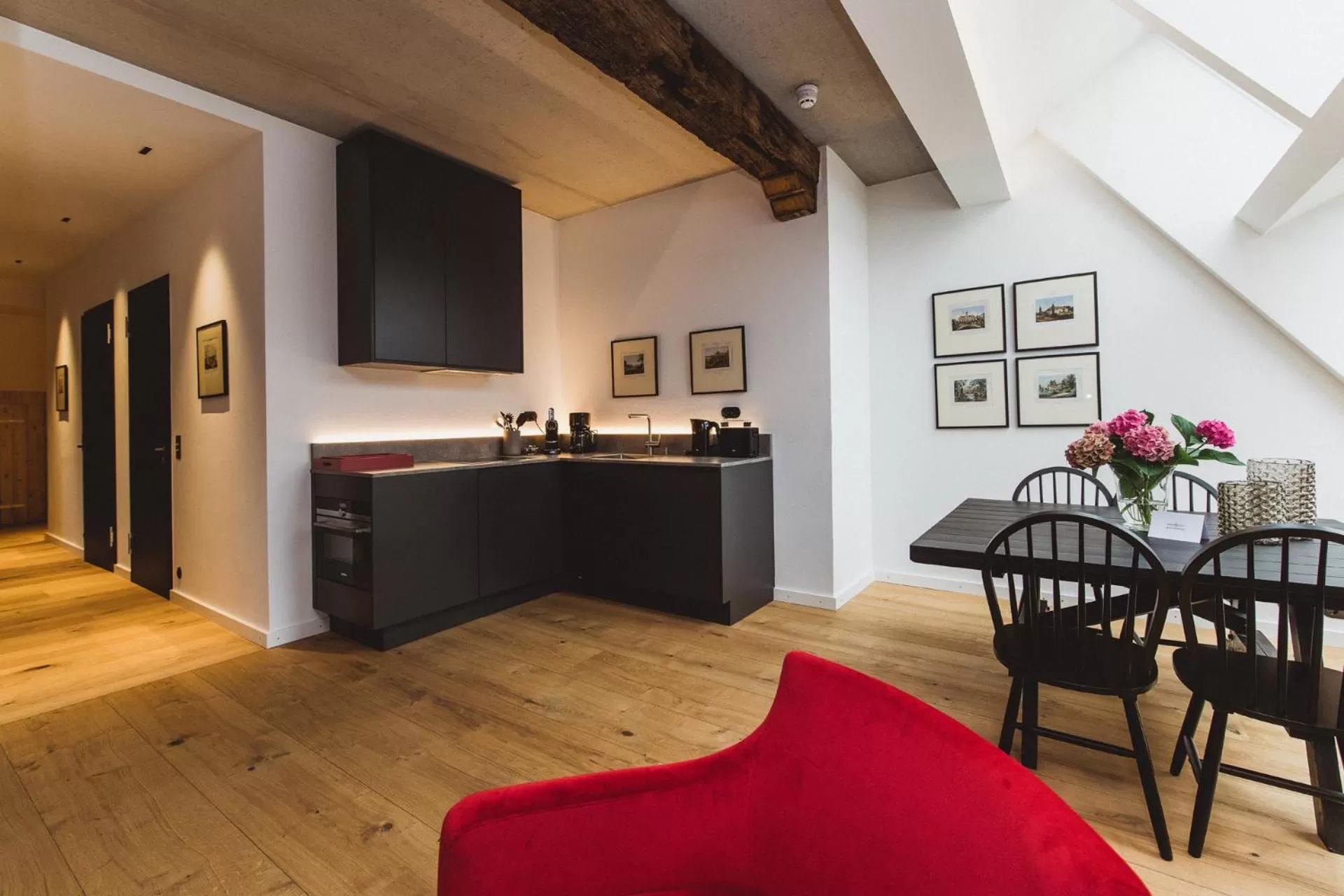 Kitchen or kitchenette in Gut Damp Ferien Lofts