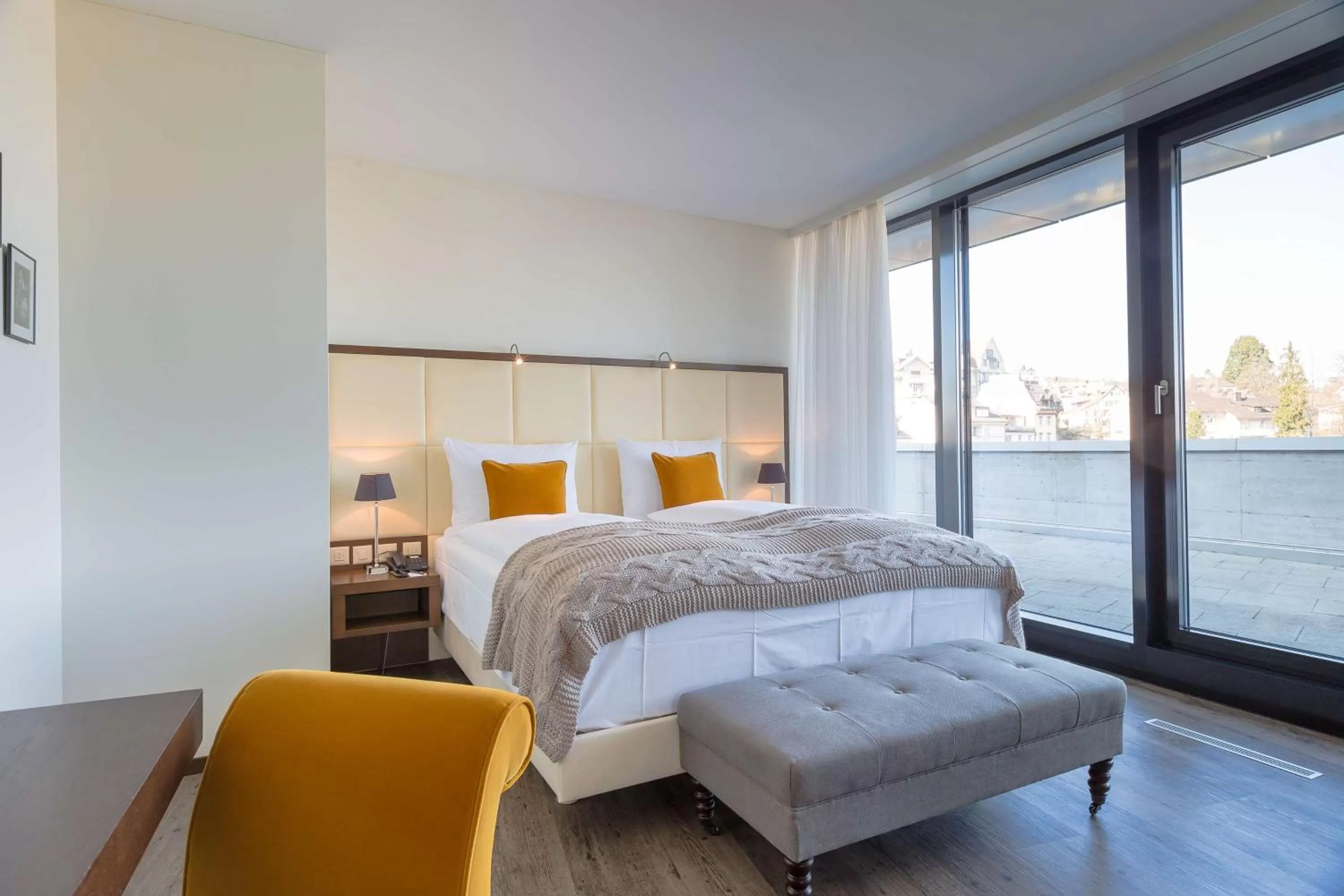 Photo of the whole room, Bed in Radisson Blu Hotel, St. Gallen