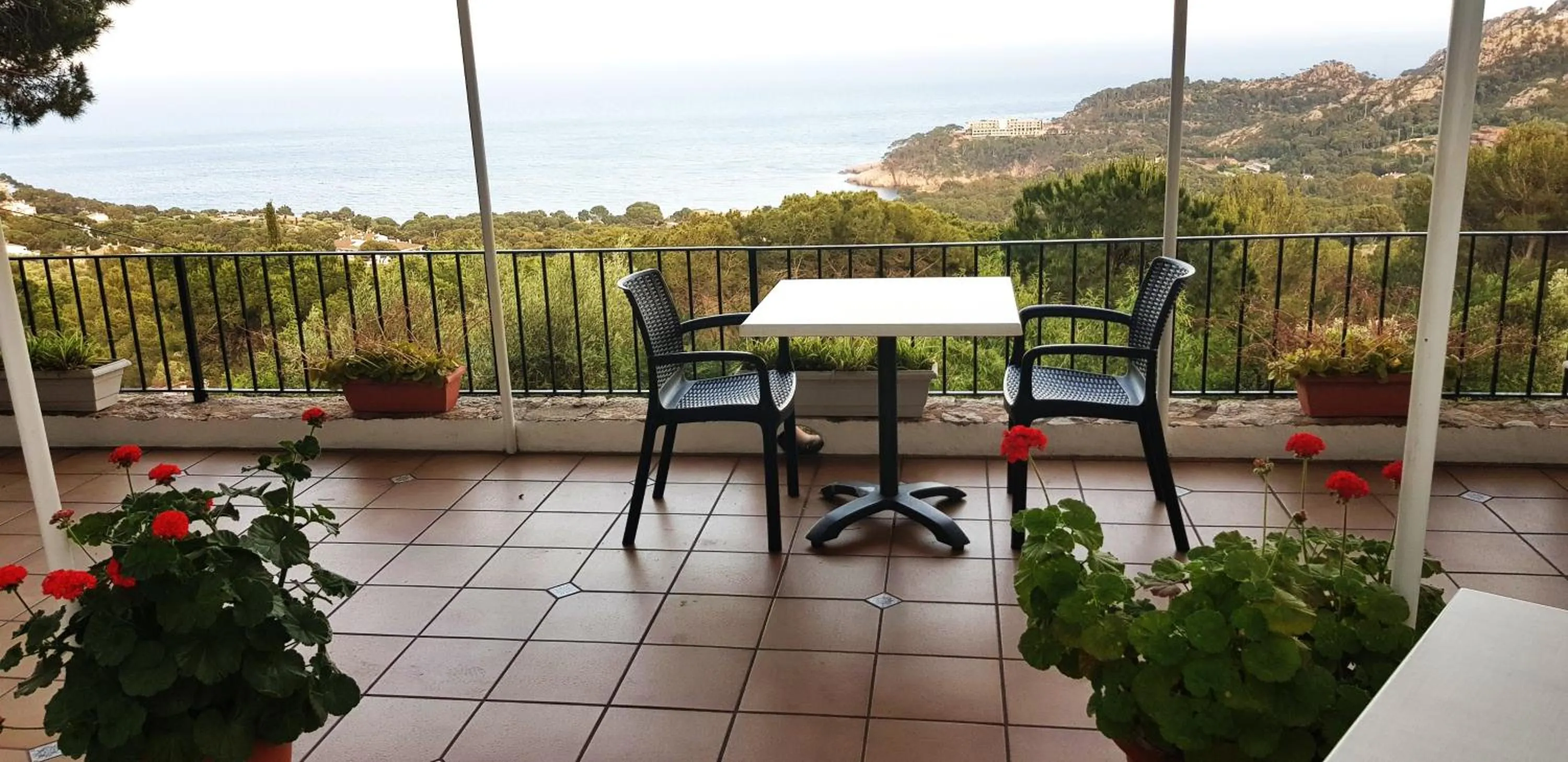 Balcony/Terrace in Hostal Sa Barraca - Adults Only
