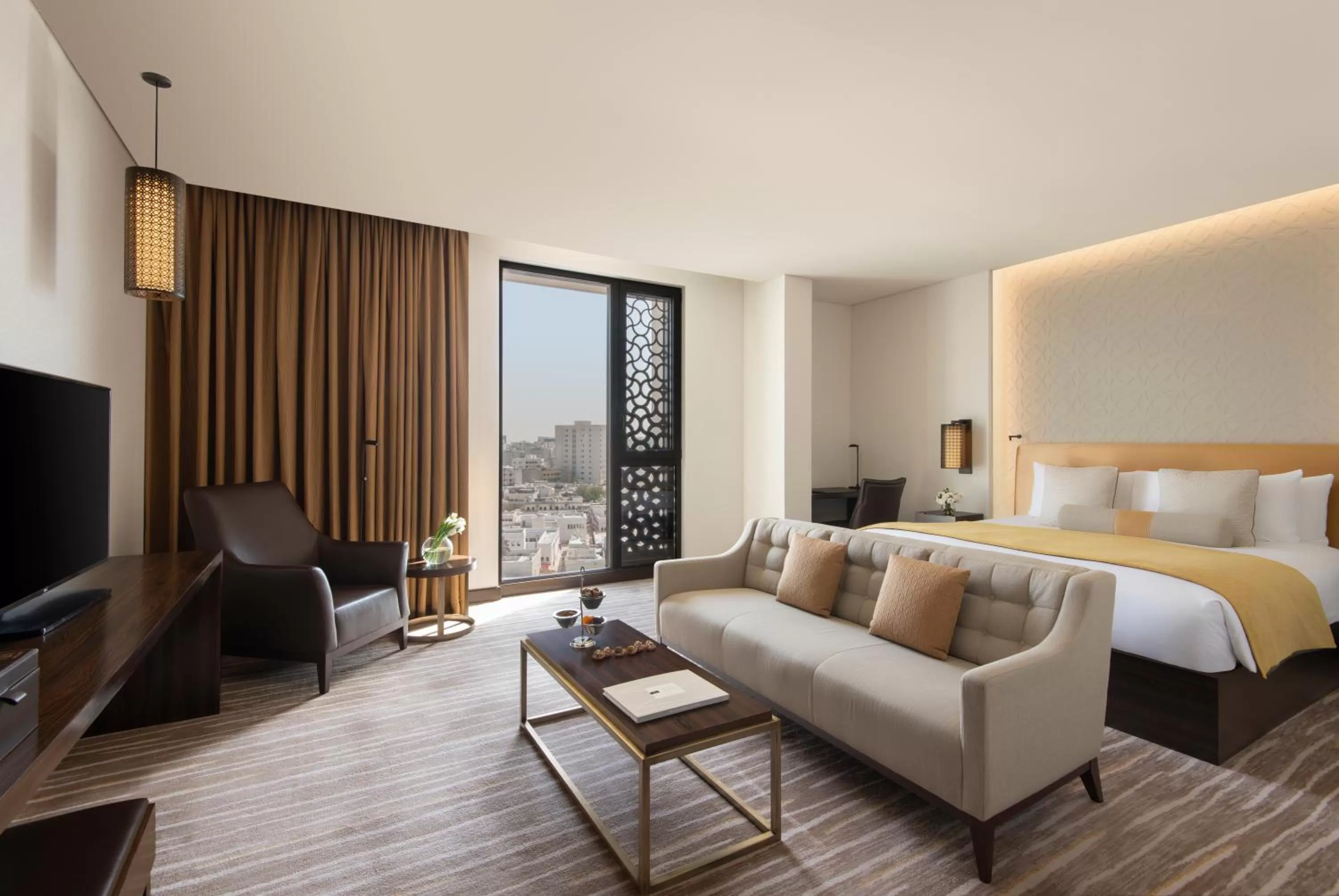Bedroom, Bed in Alwadi Hotel Doha - MGallery Collection