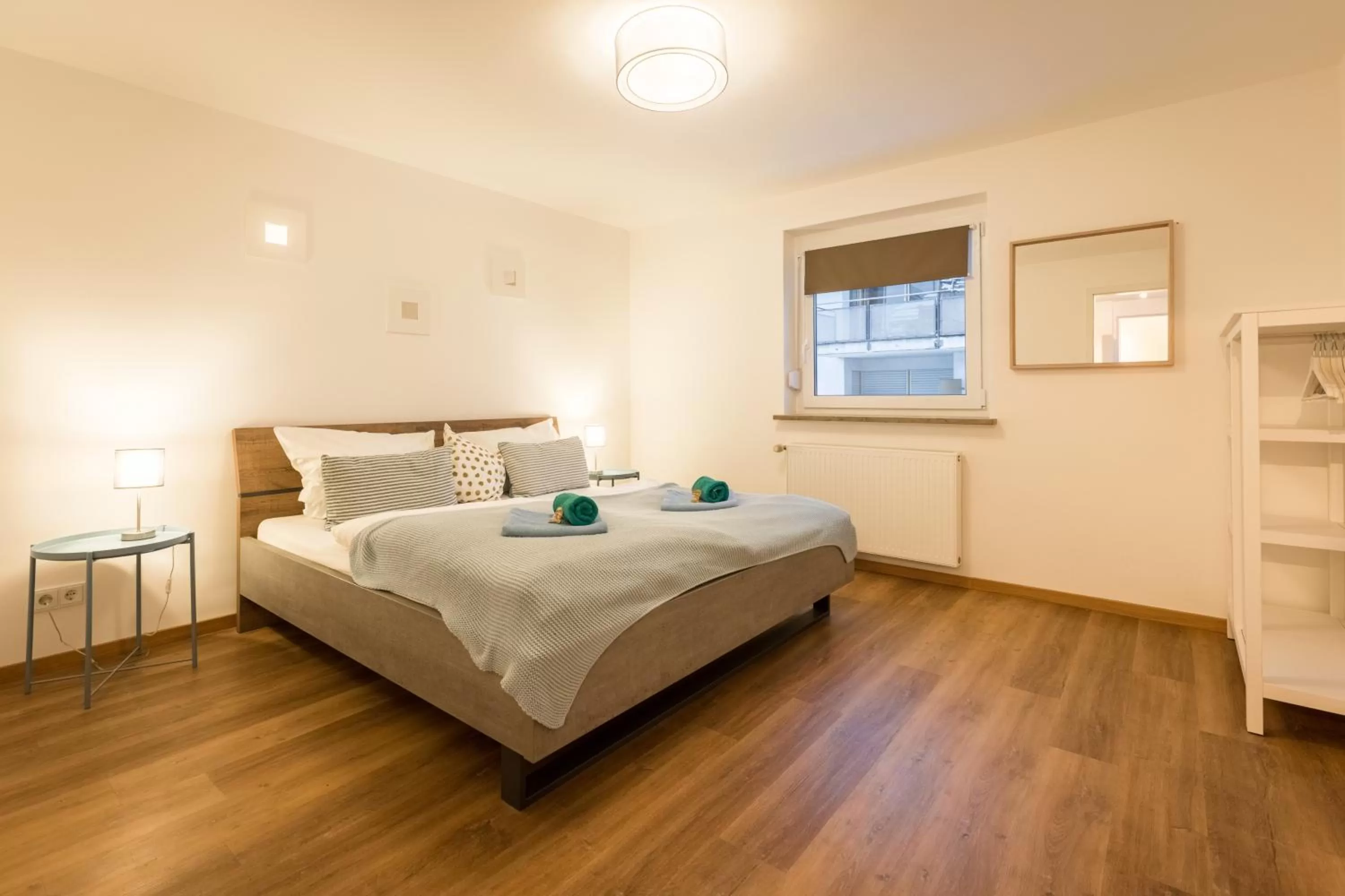 Bedroom, Bed in Arbio I Cozy Apartments Augsburg-Lechhausen