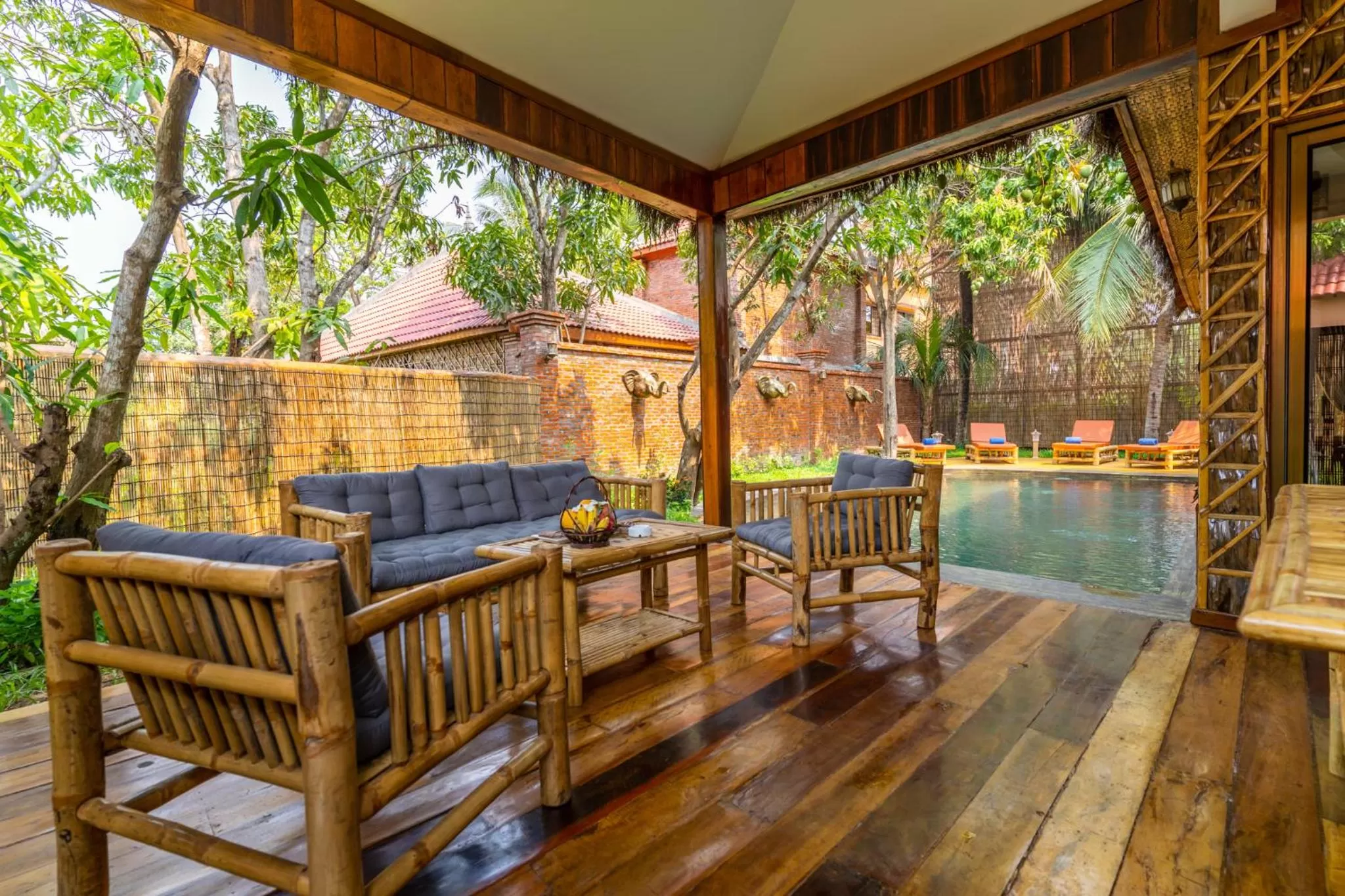 Balcony/Terrace in Authentic Khmer Village Resort