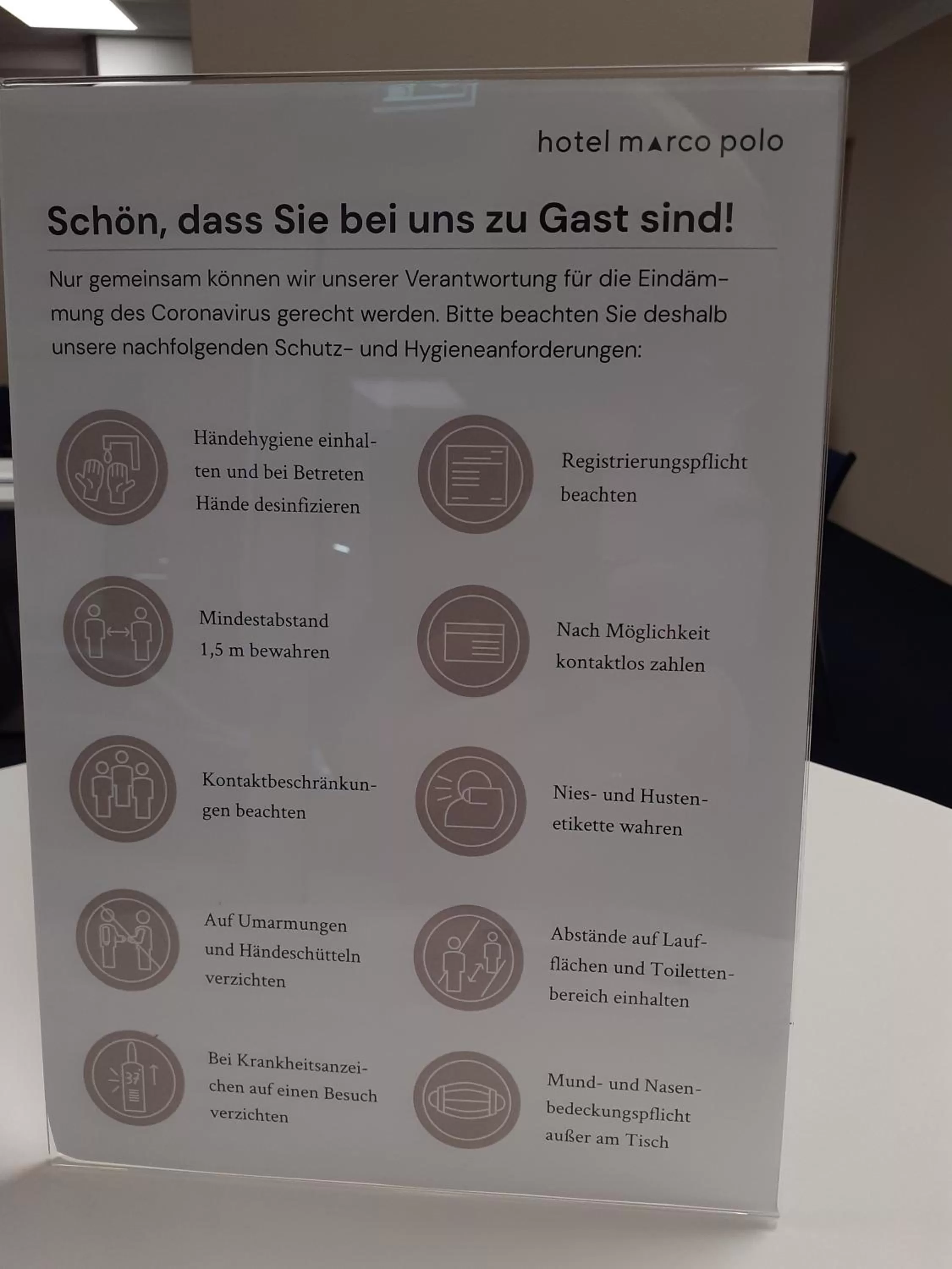 Logo/Certificate/Sign in Hotel Marco Polo