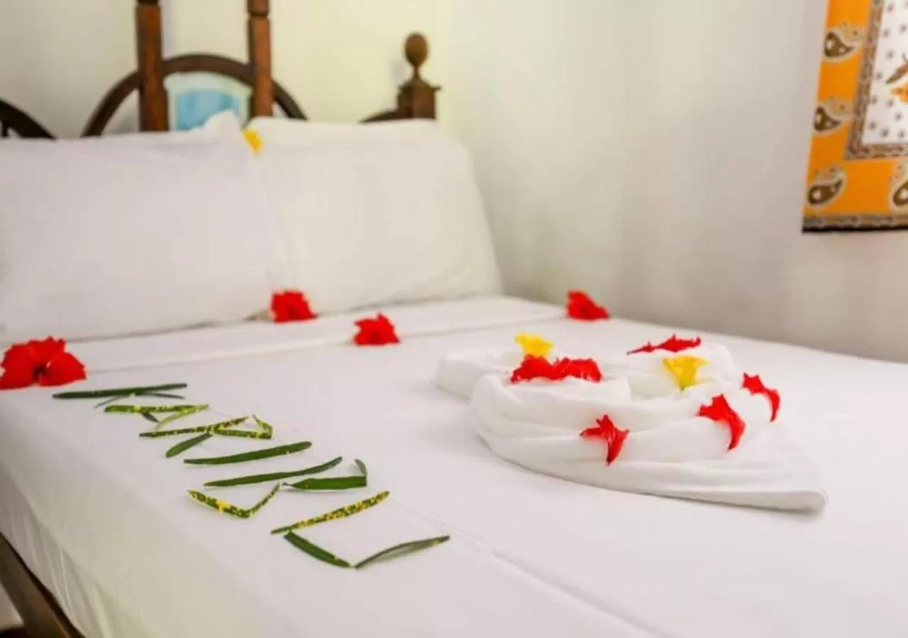 Bed in Mobydick Bungalow Nungwi