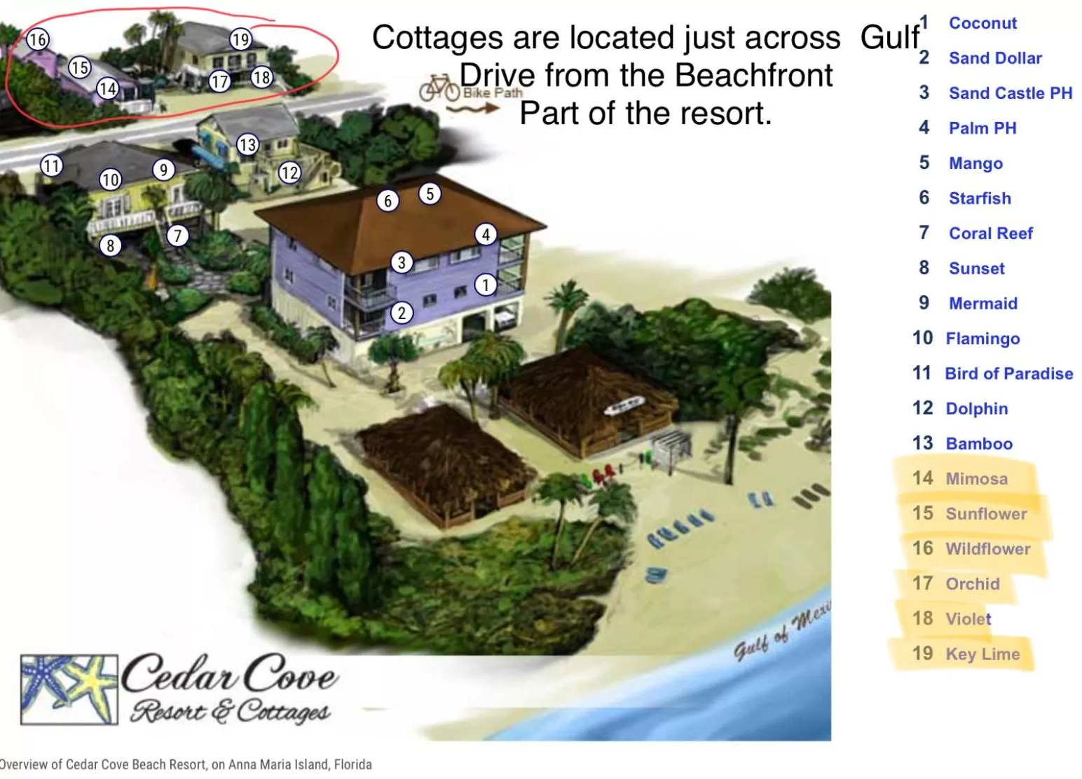 Text overlay in Cedar Cove Resort & Cottages
