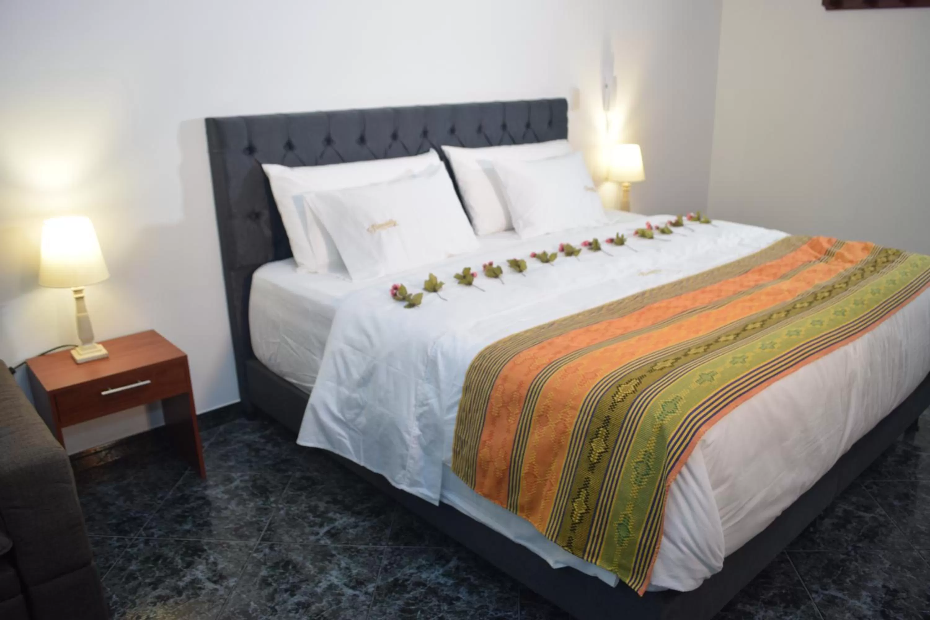 Bed in Samalá Casa Hotel