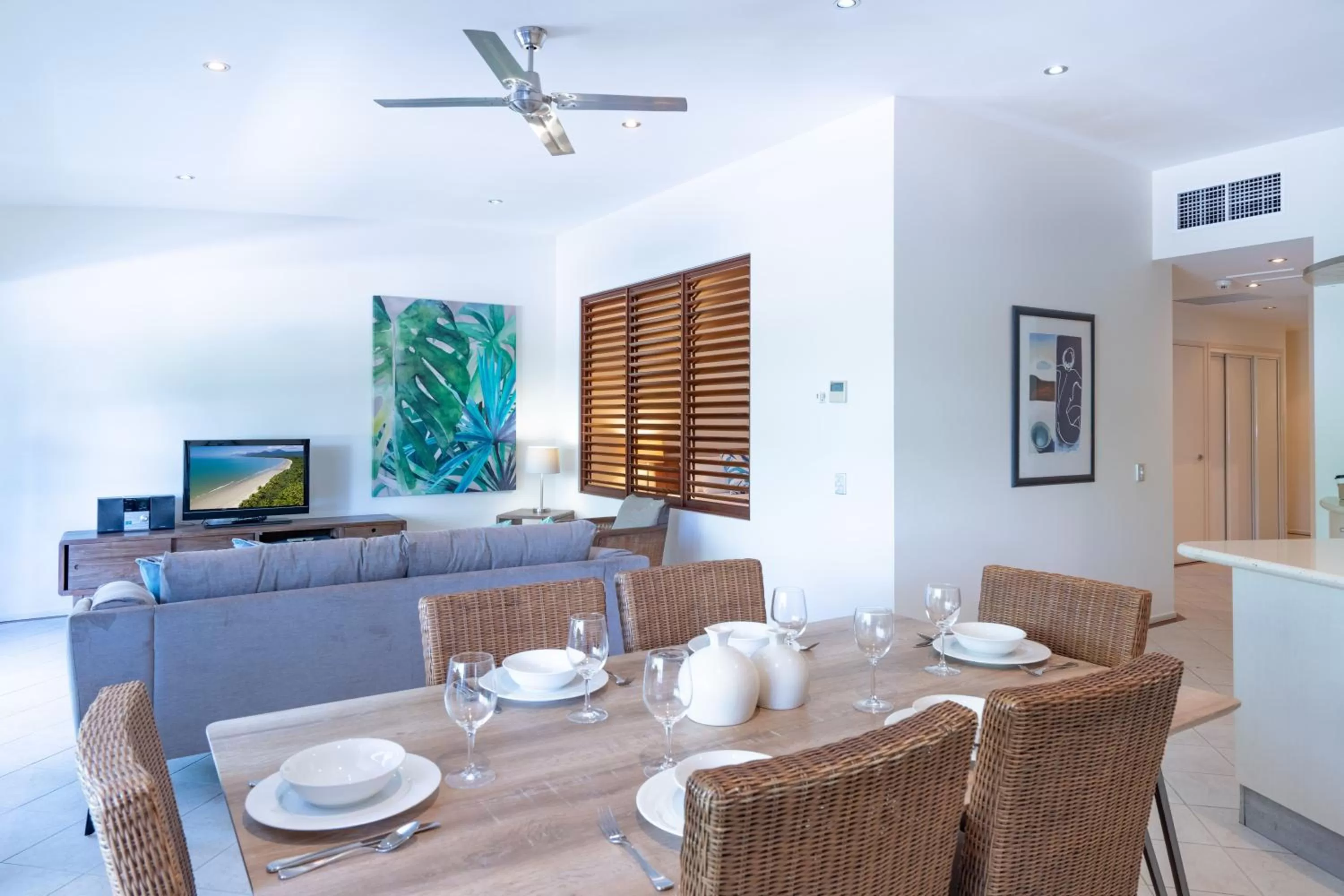 Dining area in Saltwater Luxury Apartments