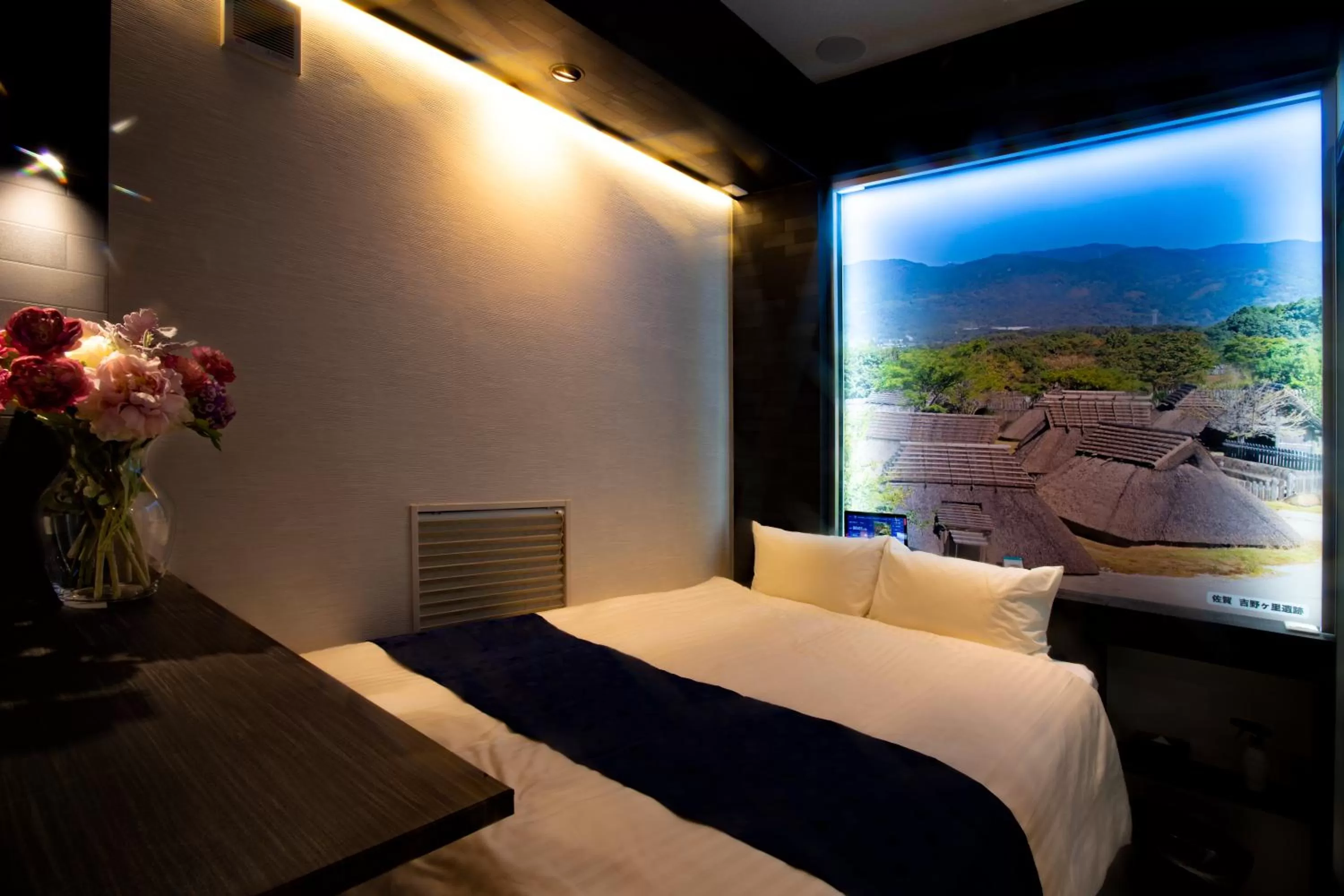 Bed in Pinpon Hotel Hiroshima