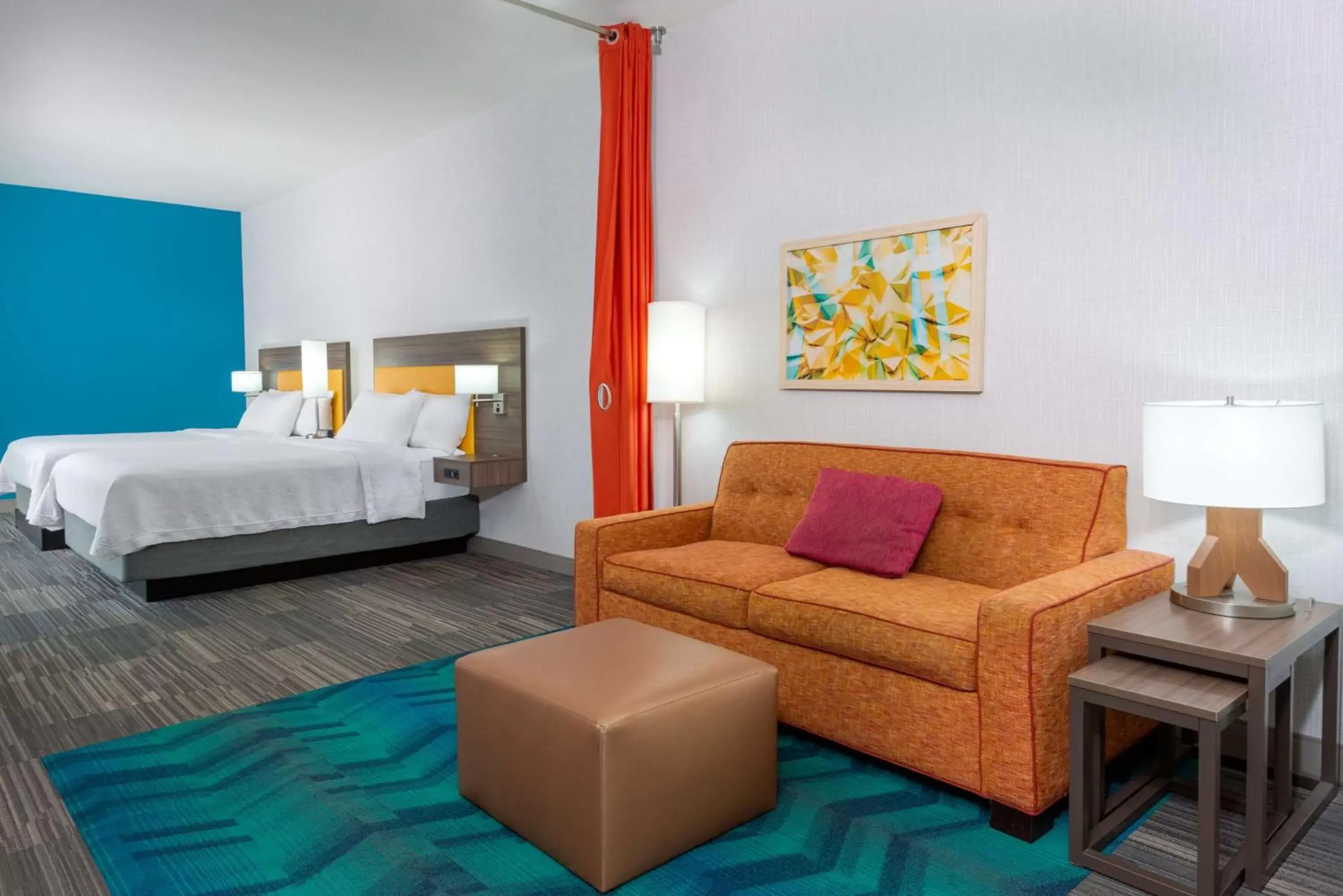 Queen Studio with Two Queen Beds in Home2 Suites By Hilton Tampa Downtown Channel District Queen Studio with Two Queen Beds in Home2 Suites By Hilton Tampa Downtown Channel District