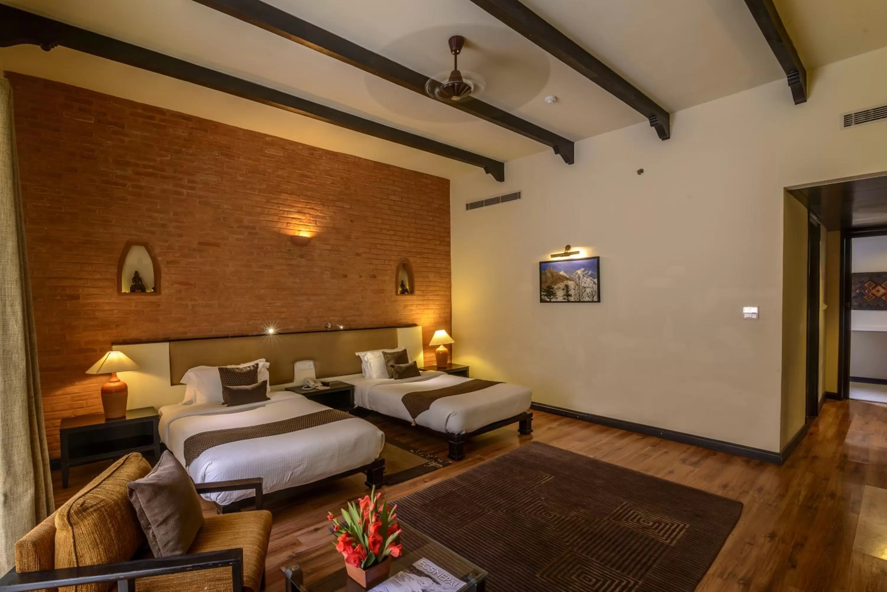 Photo of the whole room, Bed in Gokarna Forest Resort Kathmandu