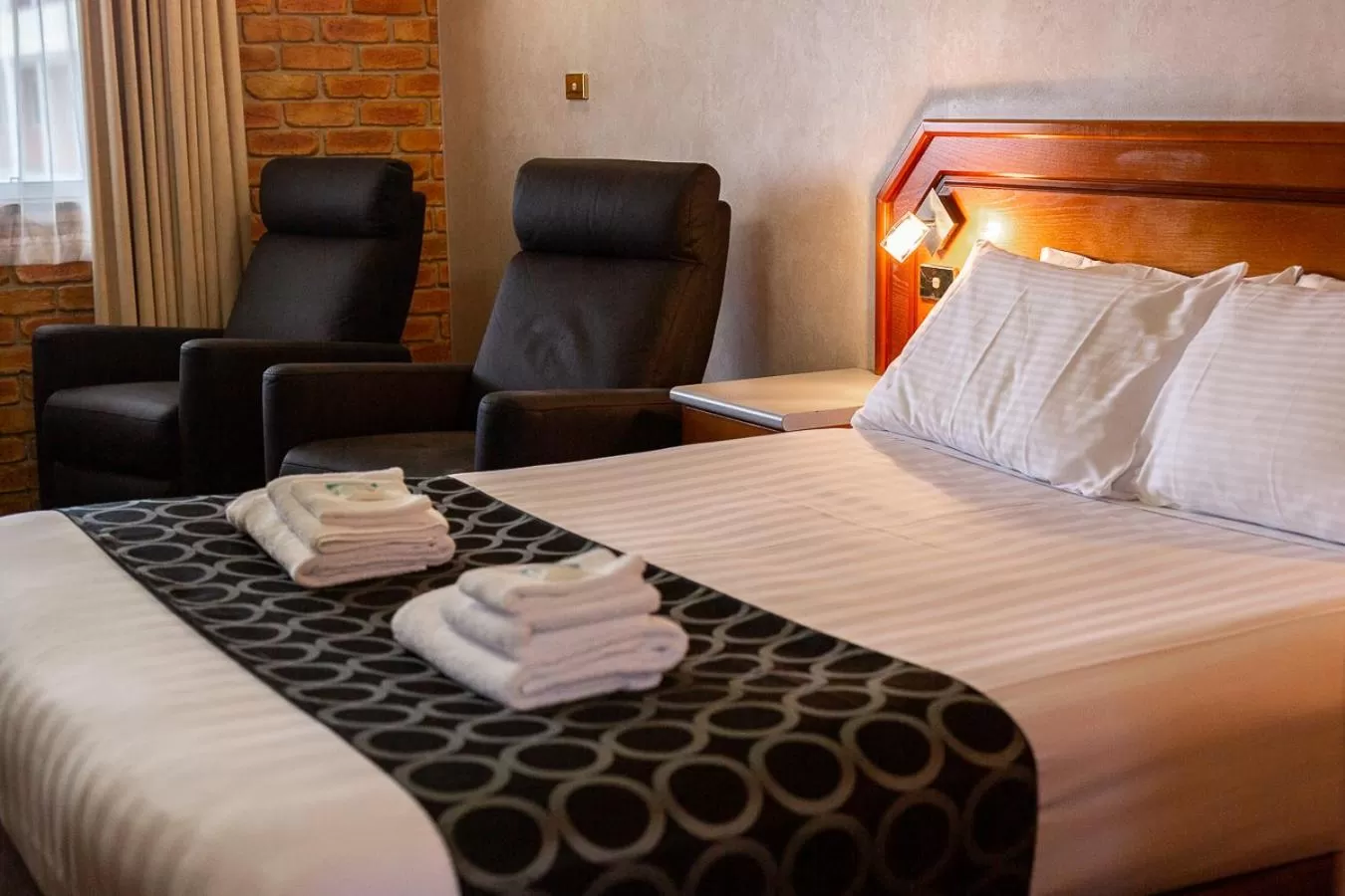 Bed in The Crossing Motel