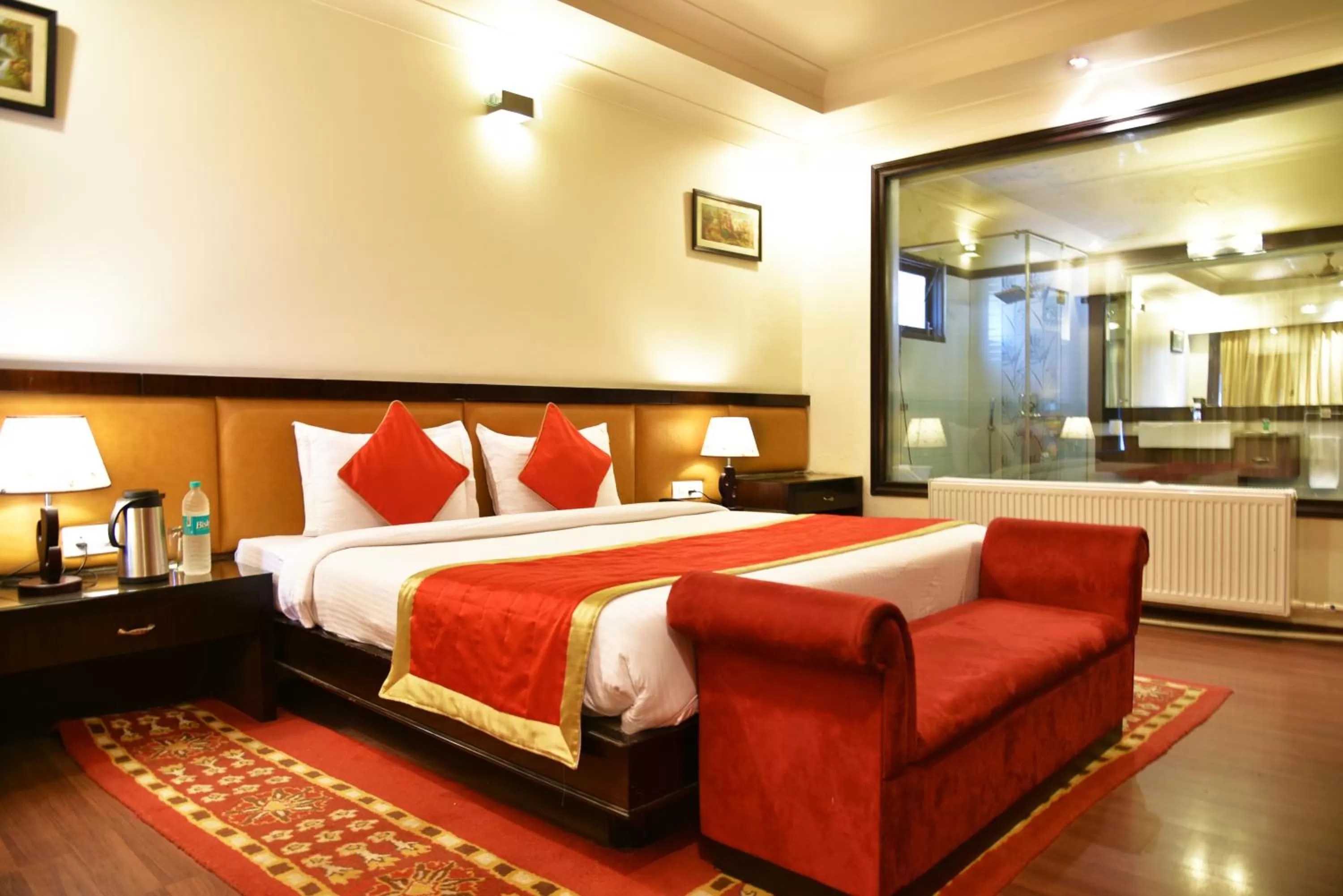 Bedroom, Bed in Indraprastha Resort - Centrally Heated Rooms, with Gym, Games & Spa