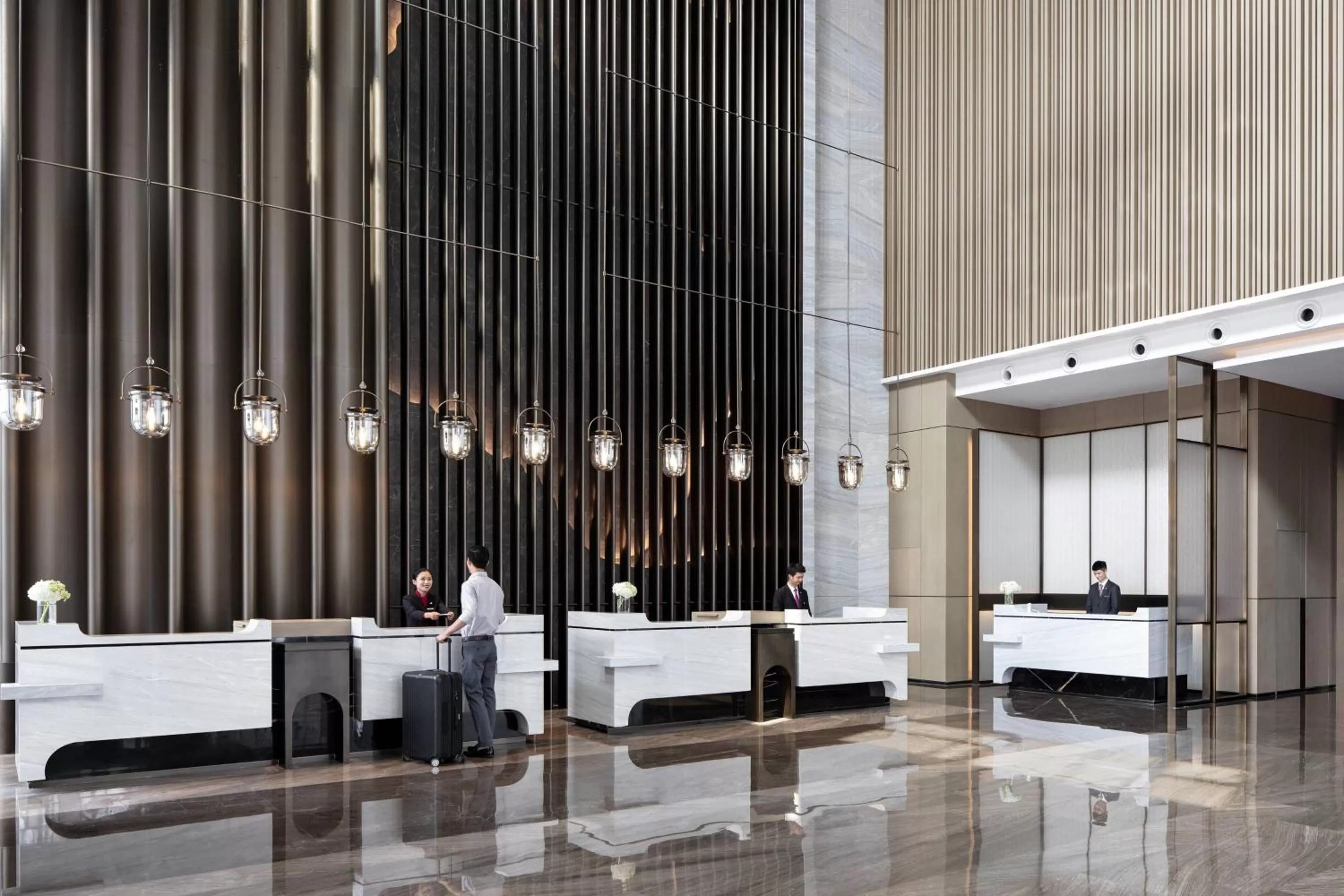 Lobby or reception in Zhangjiagang Marriott Hotel