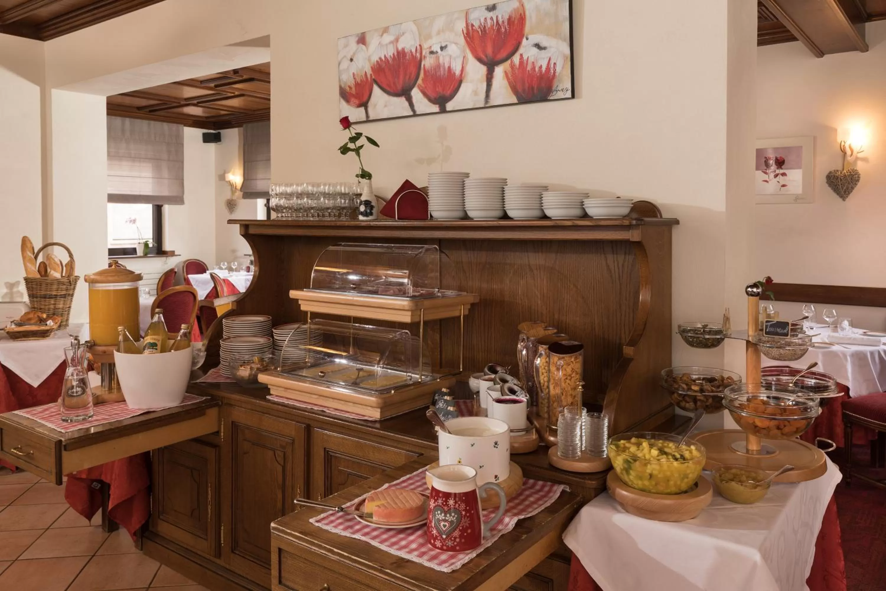 Continental breakfast in Logis Hostellerie Motel Au Bois Le Sire