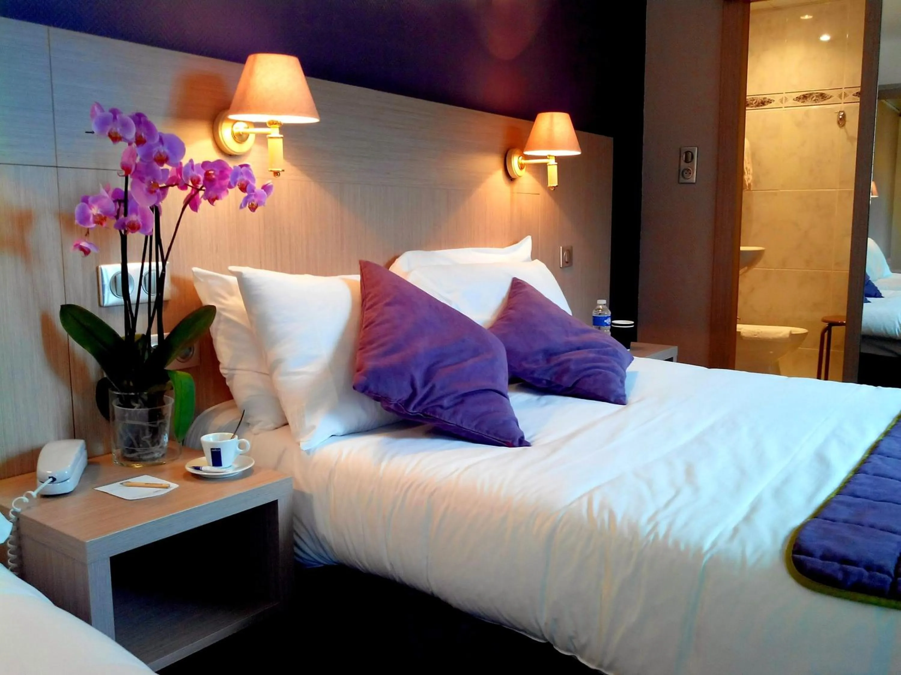 Bed in Hôtel Christina Lourdes