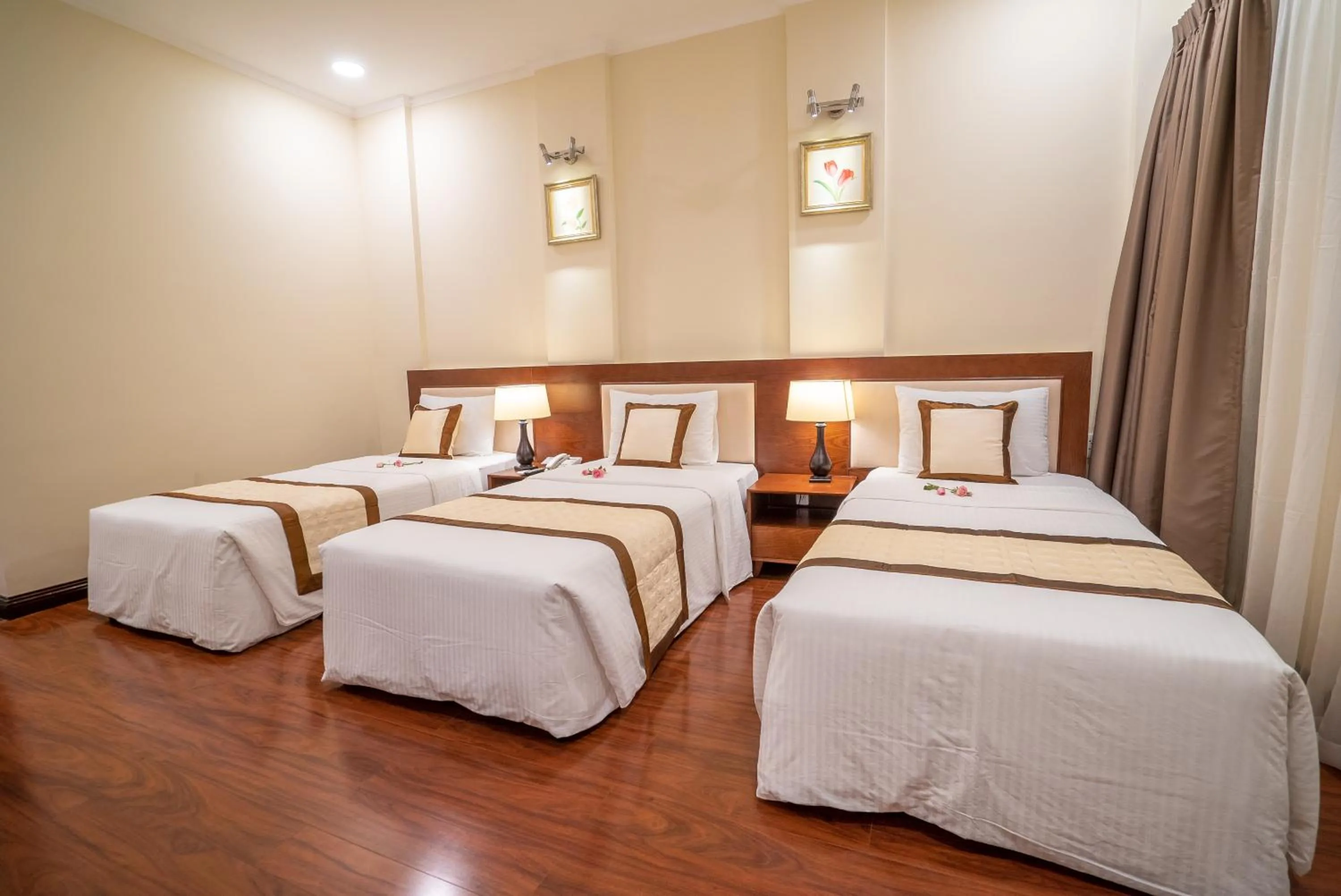 Bed in Dong Khanh Hotel