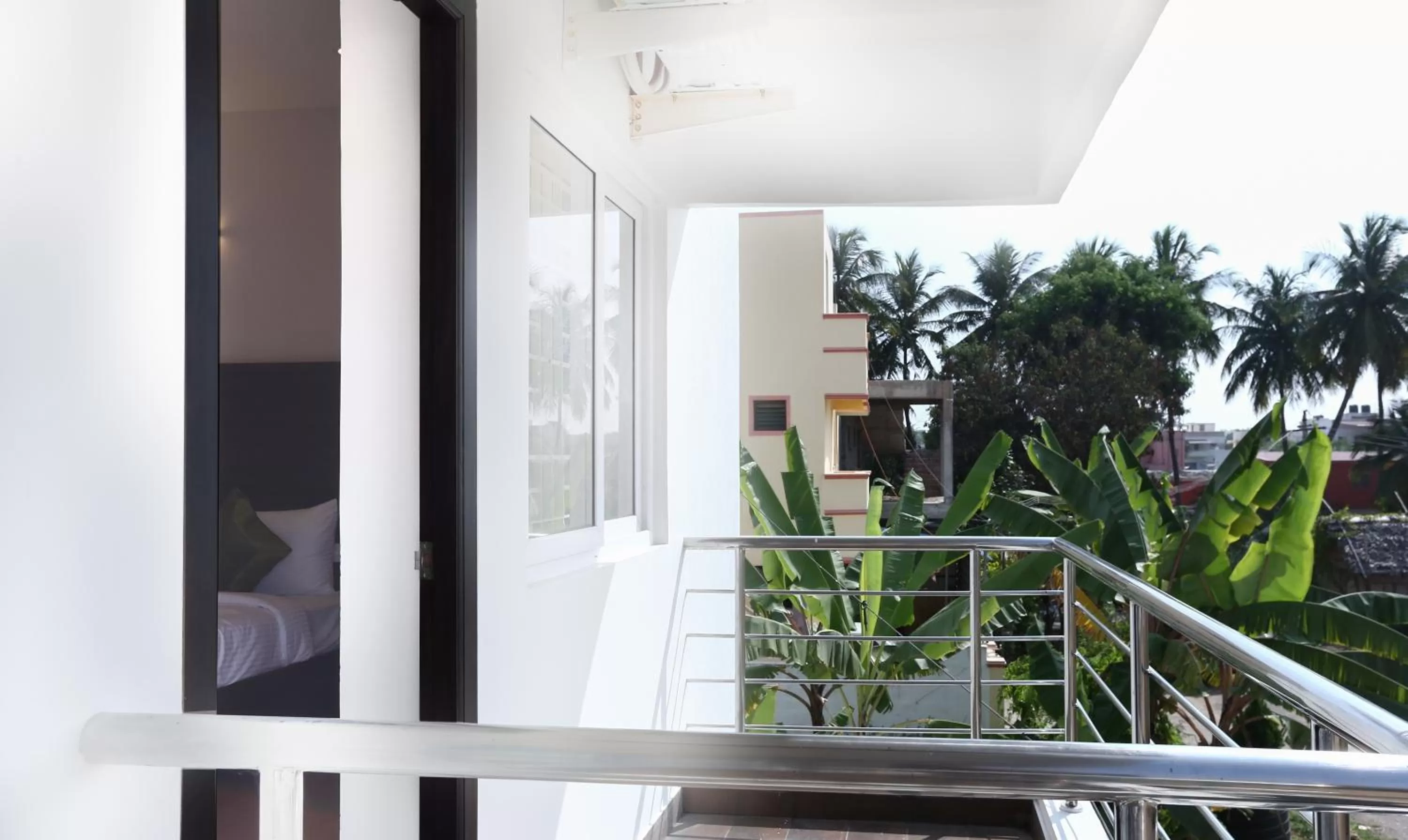 Balcony/Terrace in Treebo Hi Line Apartments Kalapatti