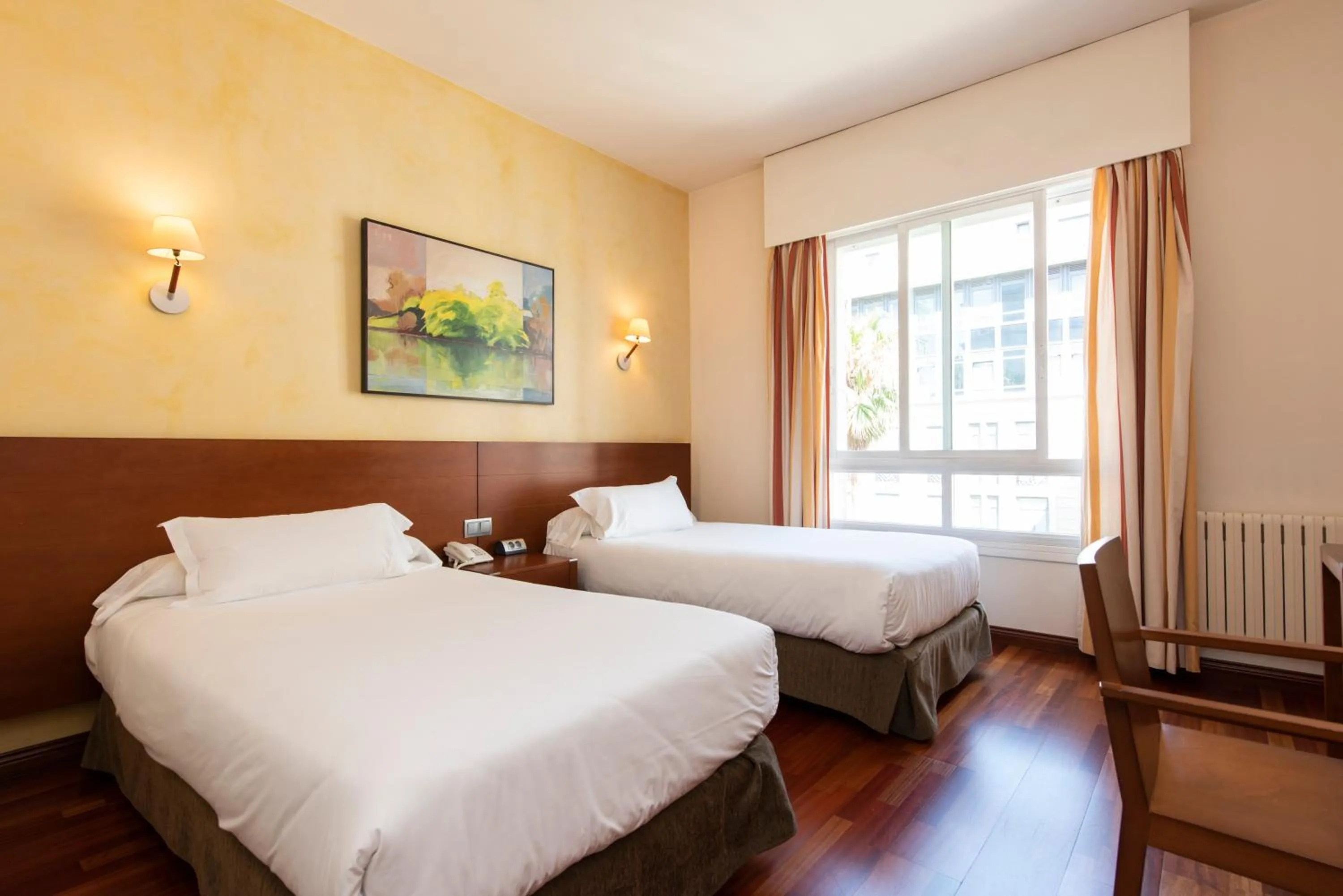 Bedroom, Bed in Hotel America Vigo