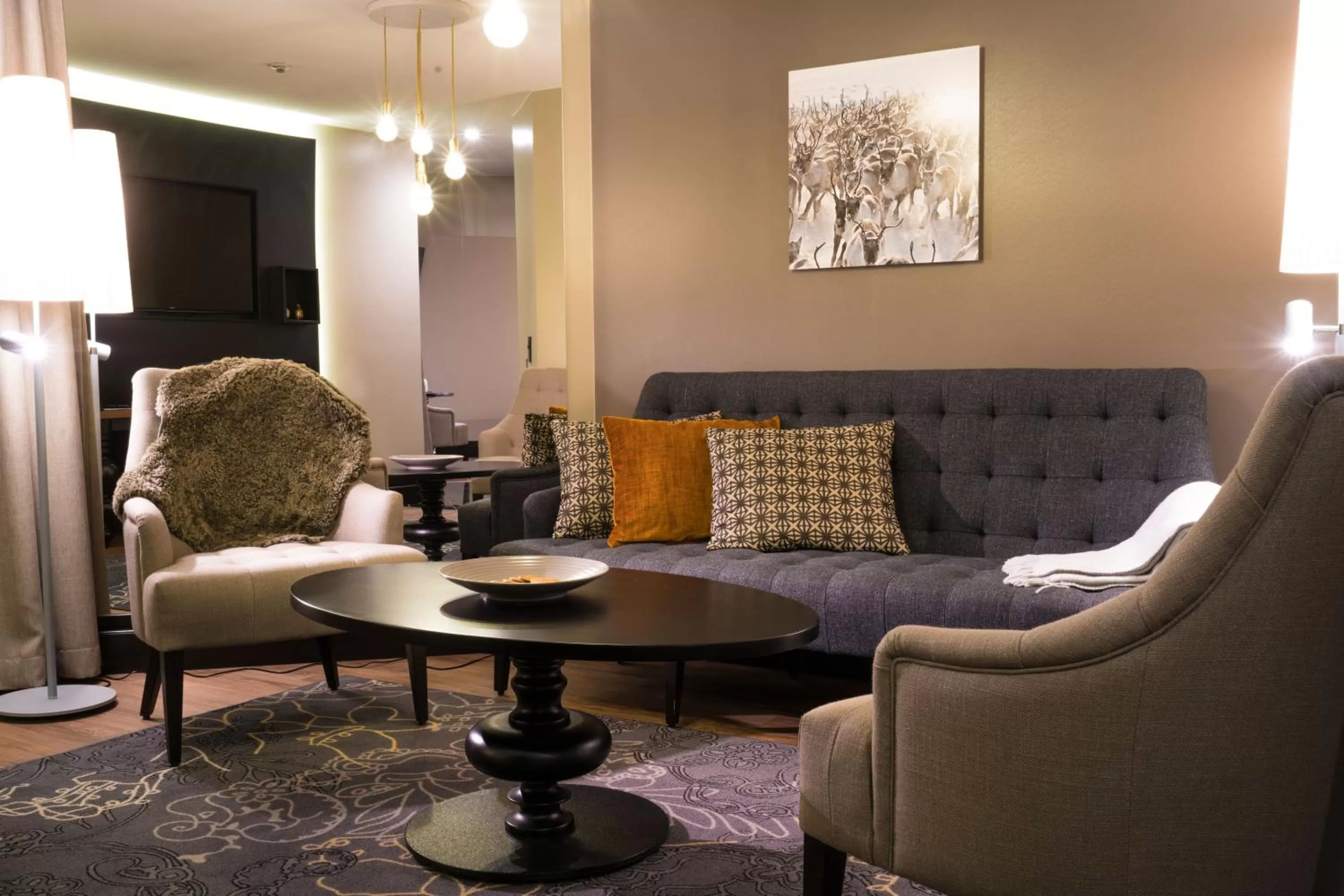 Communal lounge/ TV room in Lapland Hotels Oulu