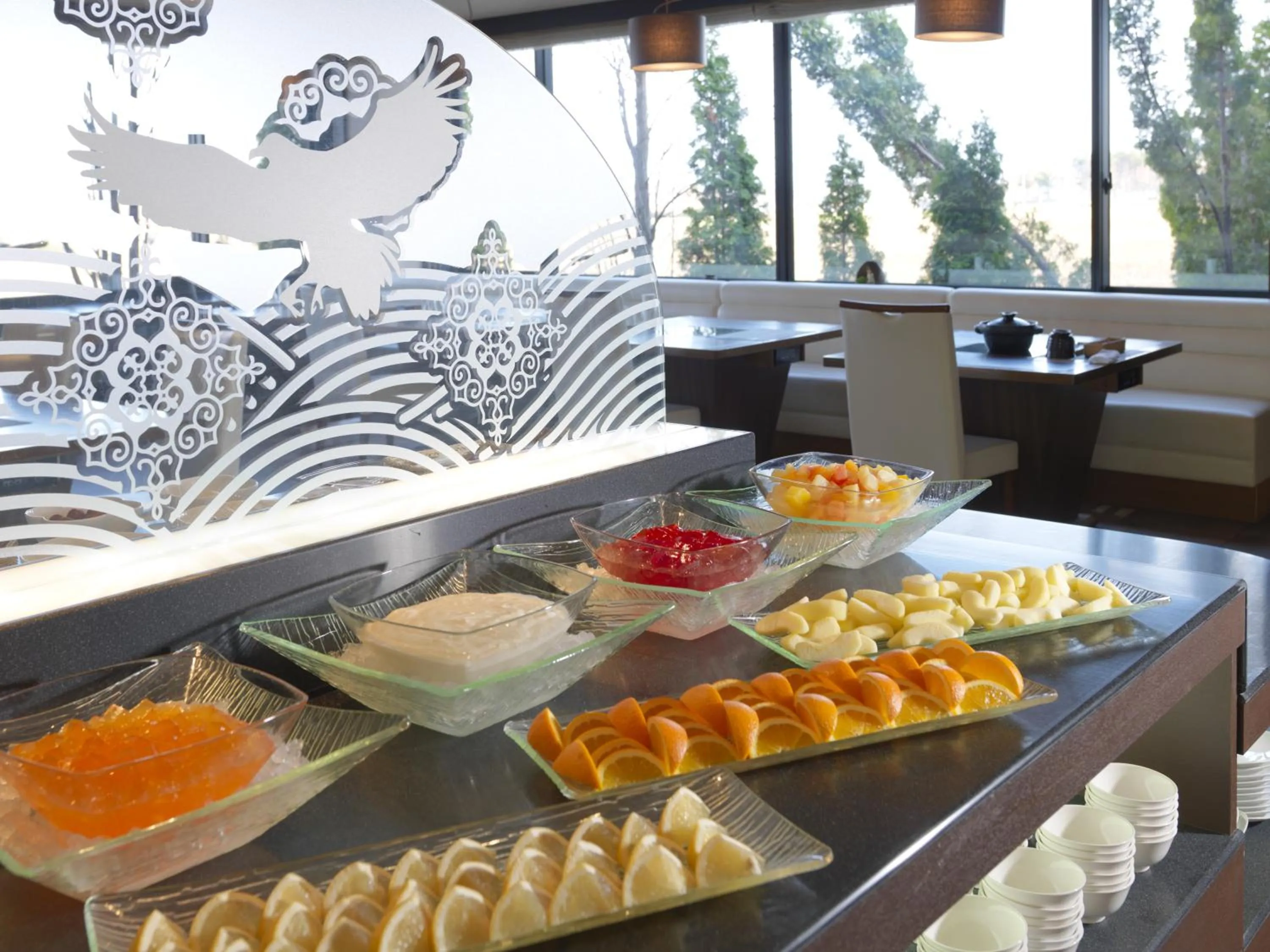 Buffet breakfast in Hokuten no Oka Abashiriko Tsuruga Resort