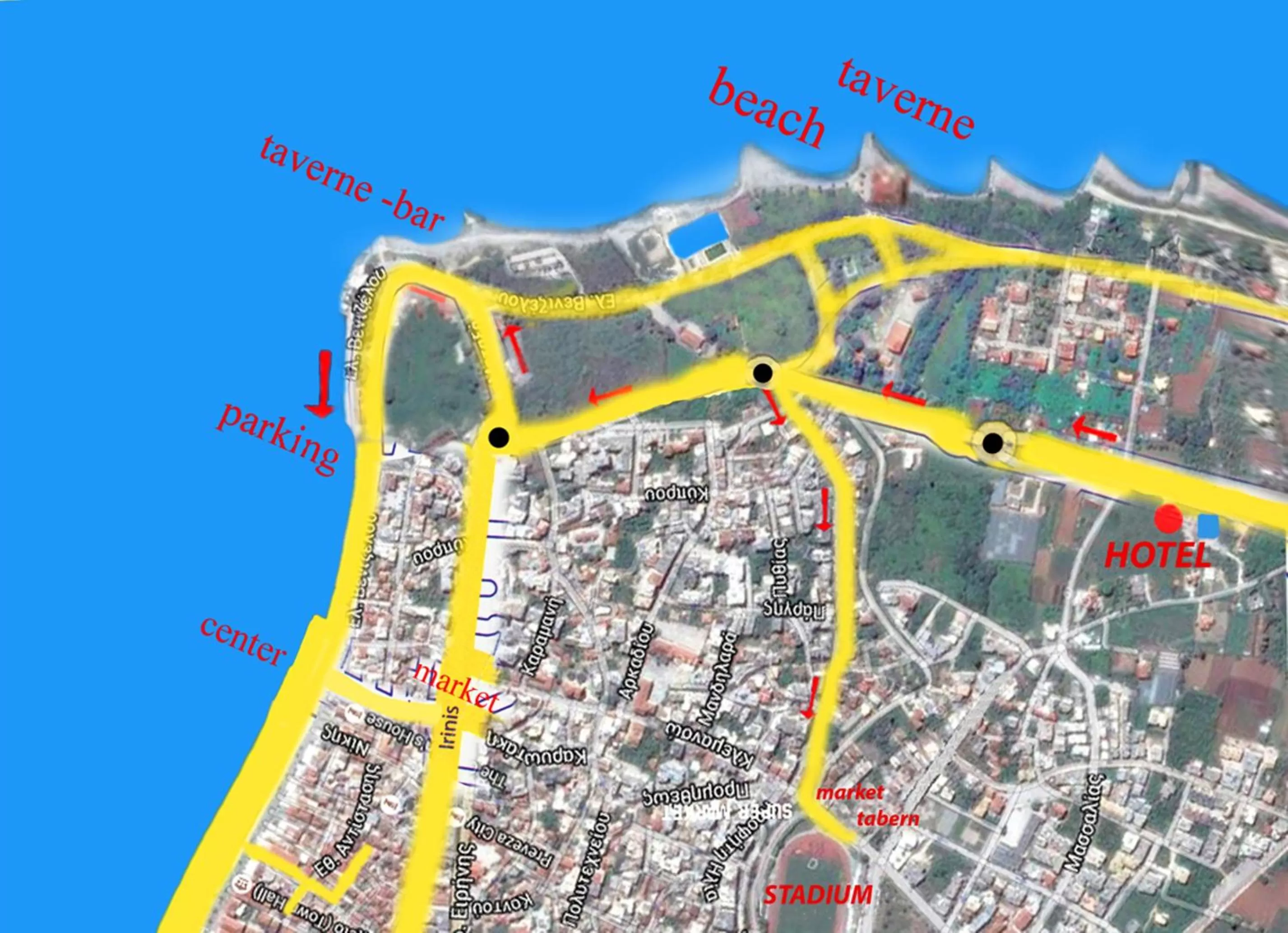 Restaurant/places to eat in Ionion Star Hotel