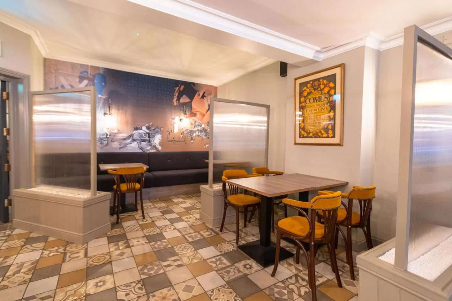Seating area in The Feathers Hotel