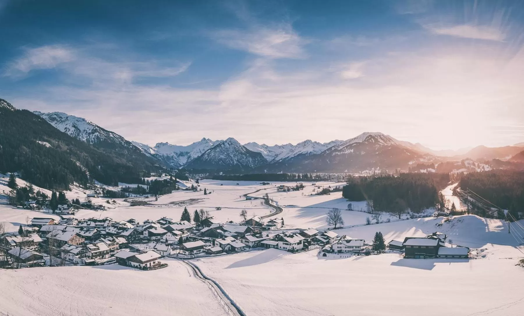 Bird's eye view, Winter in Familien- und Wellnesshotel "Viktoria"