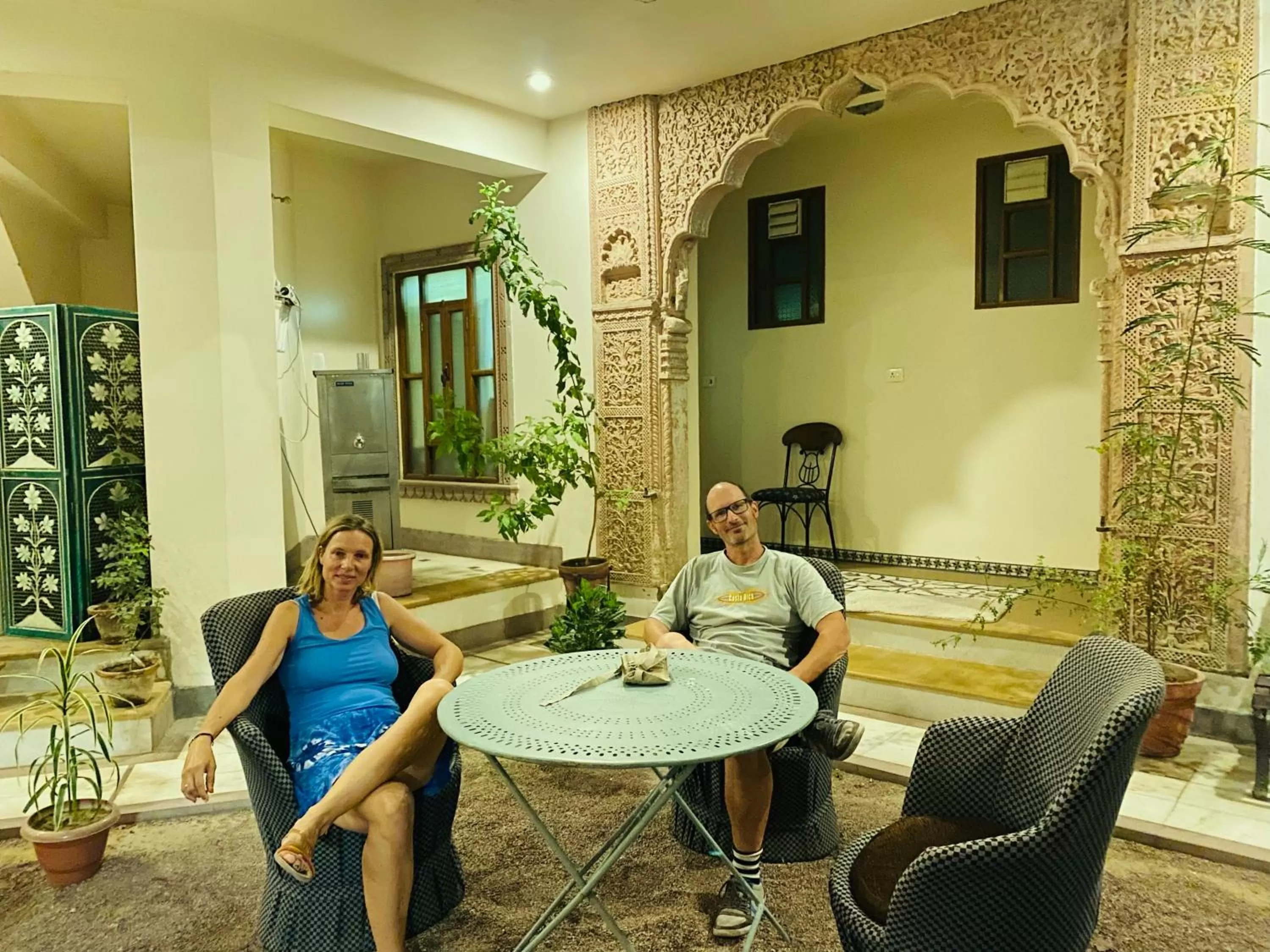 Inner courtyard view in Rigmor haveli
