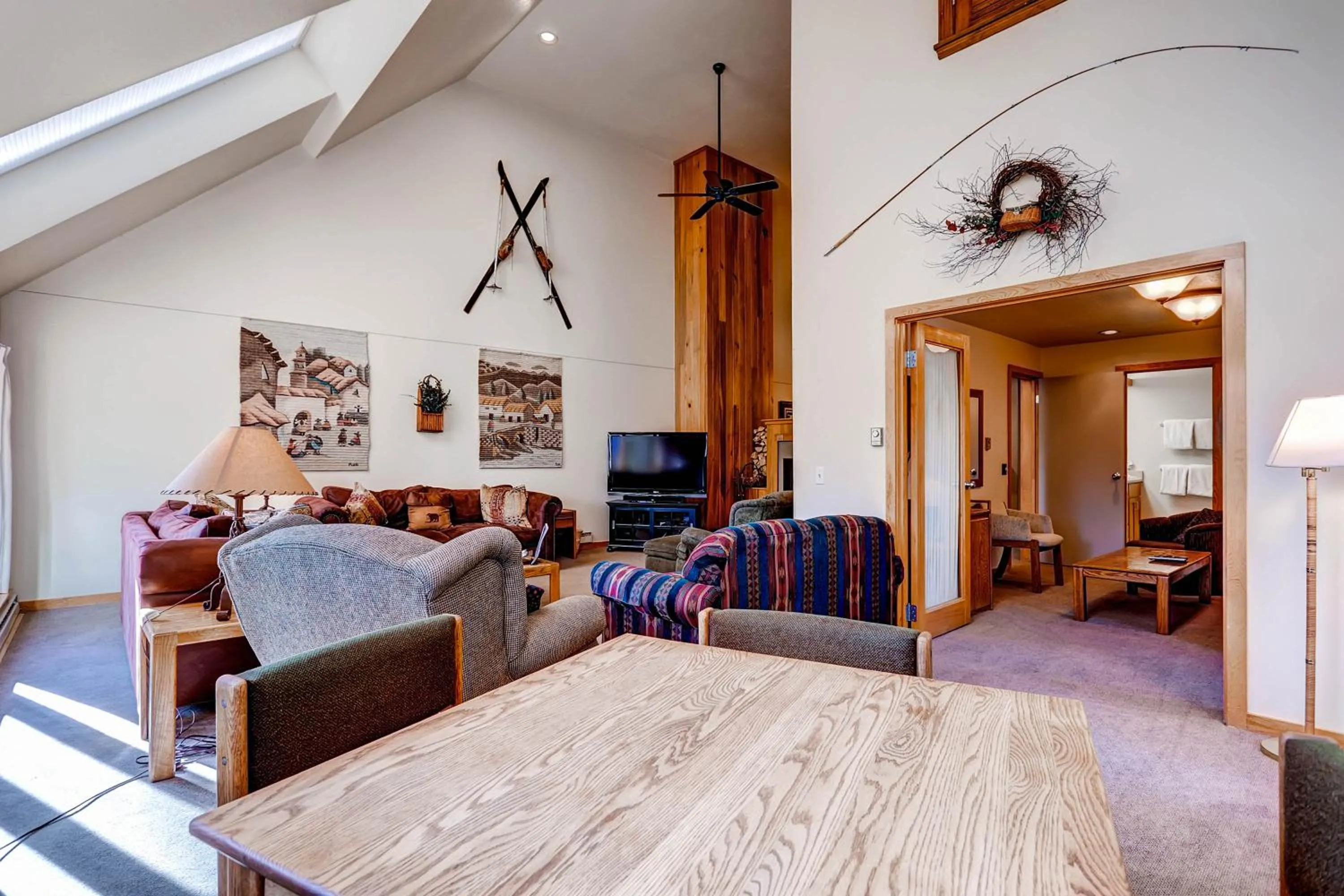 Seating area in Evergreen Condominiums by Vail Resorts