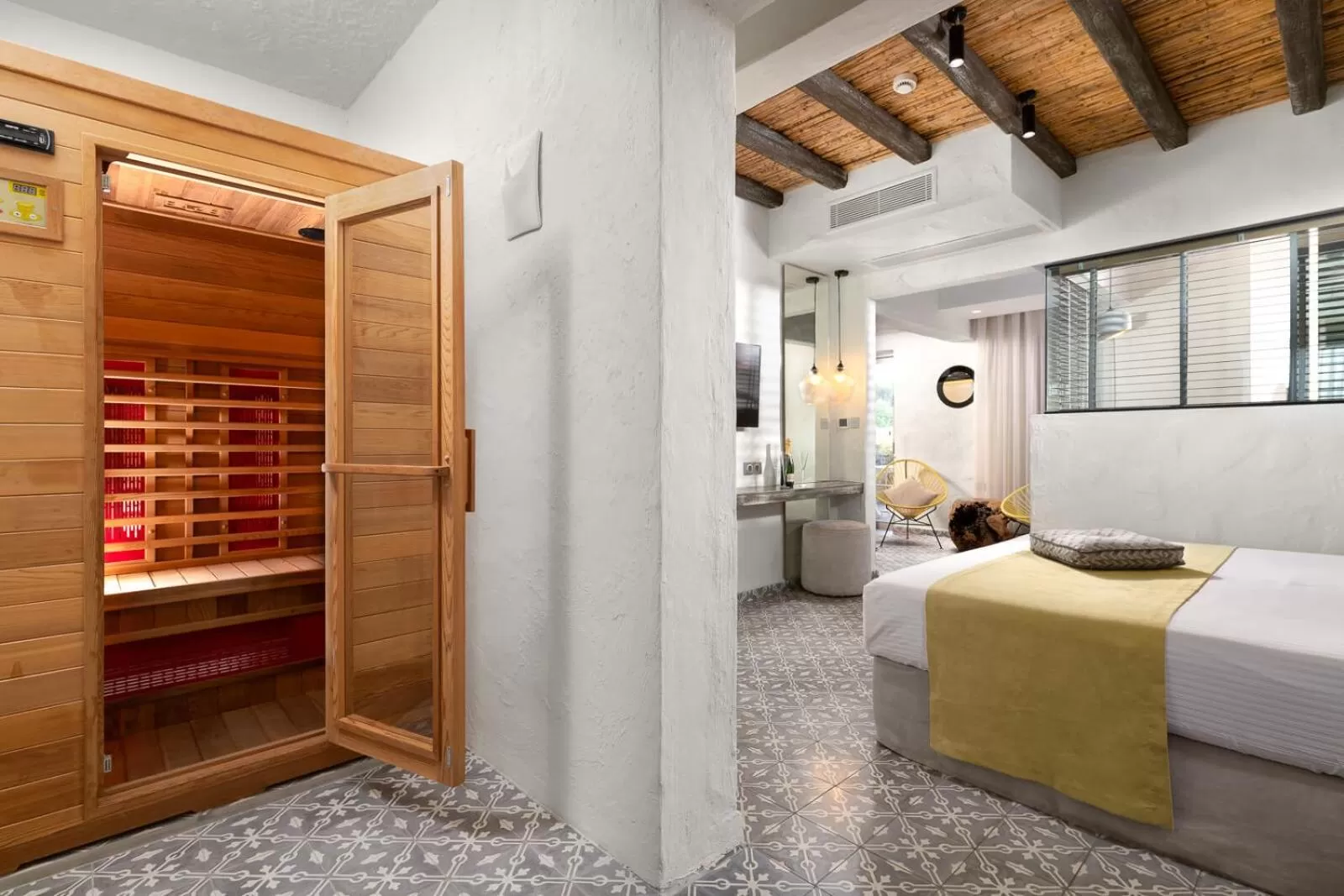 Bed in Elakati Luxury Boutique Hotel - Adults Only