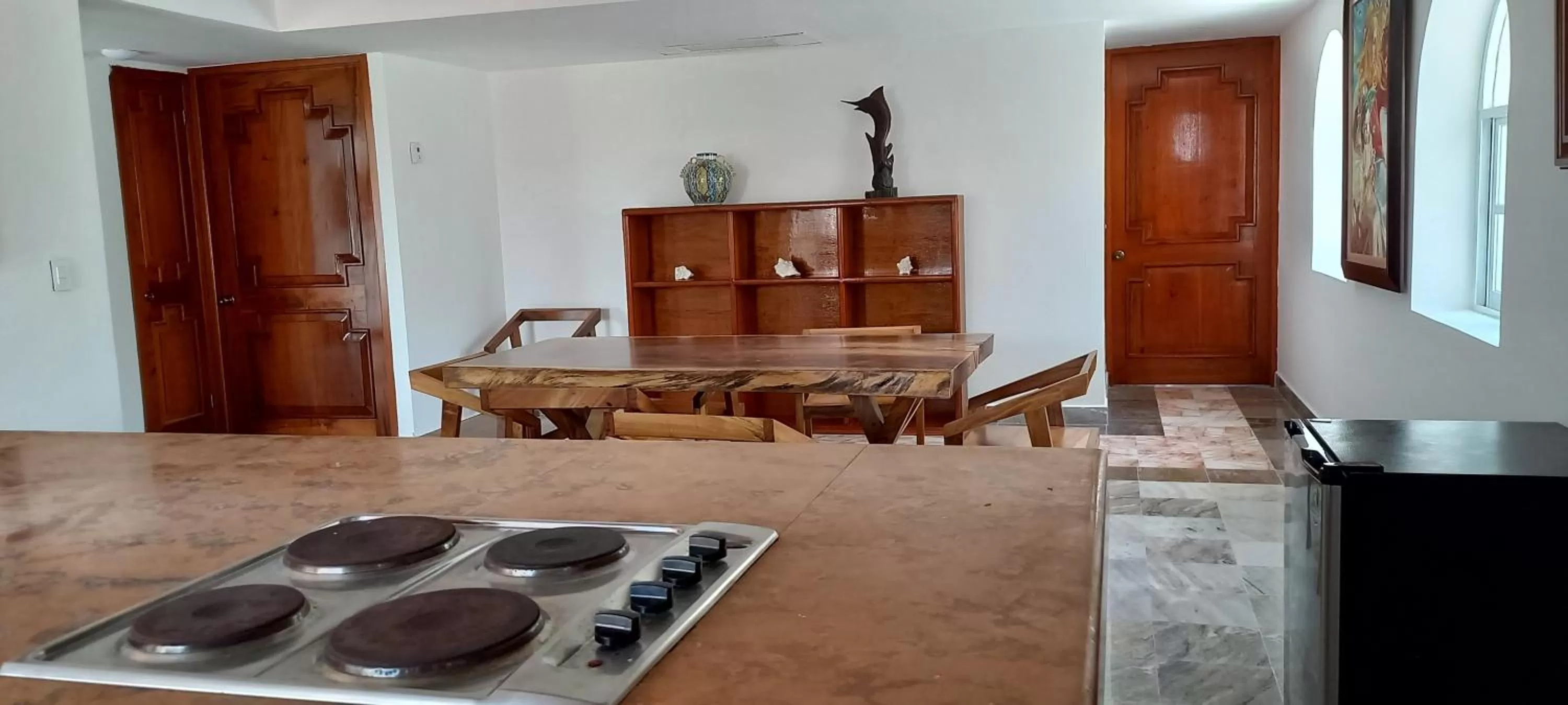 Kitchen or kitchenette in Hotel y Museo Casa Turquesa