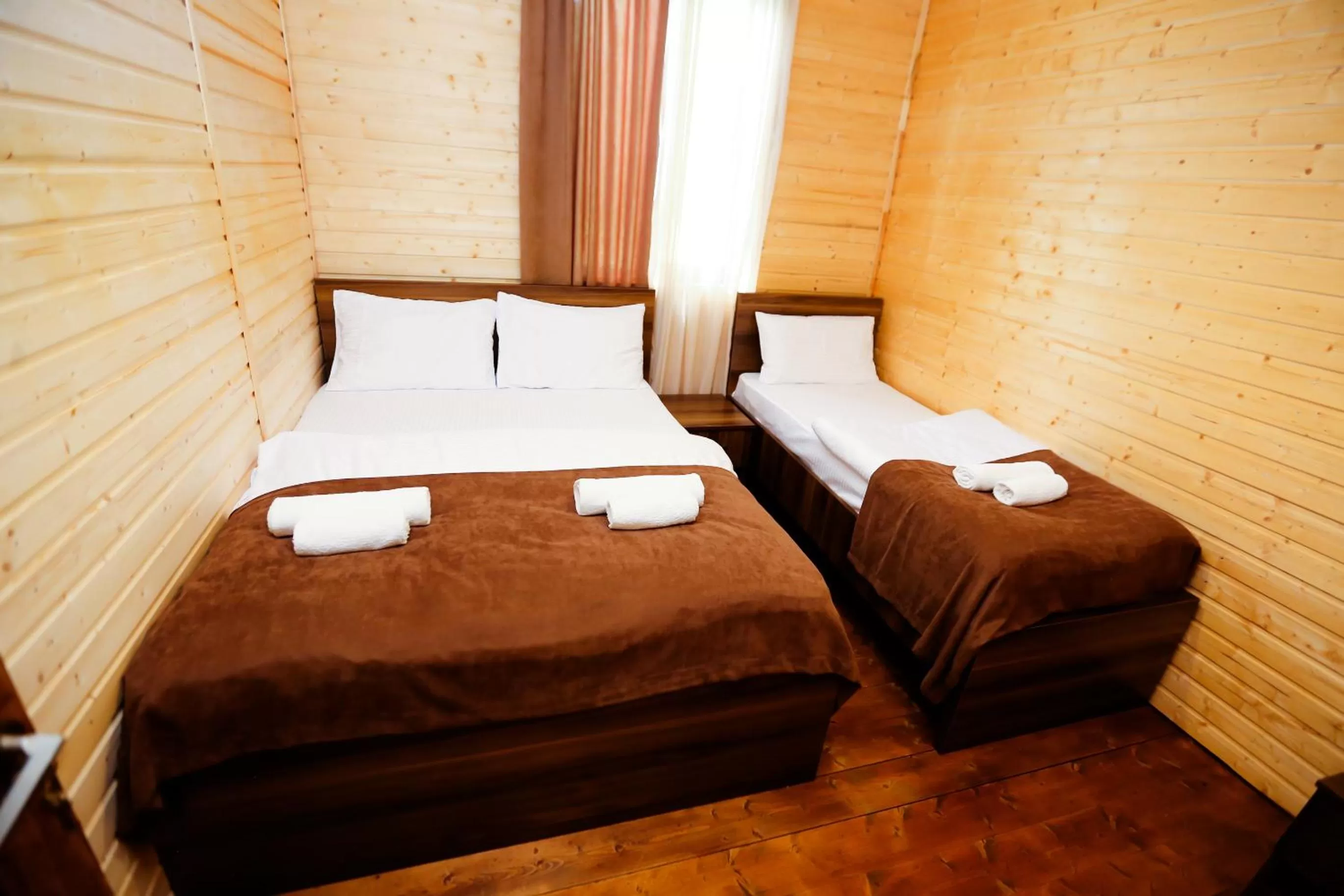 Bed in Royal Palace Hotel, Lagodekhi